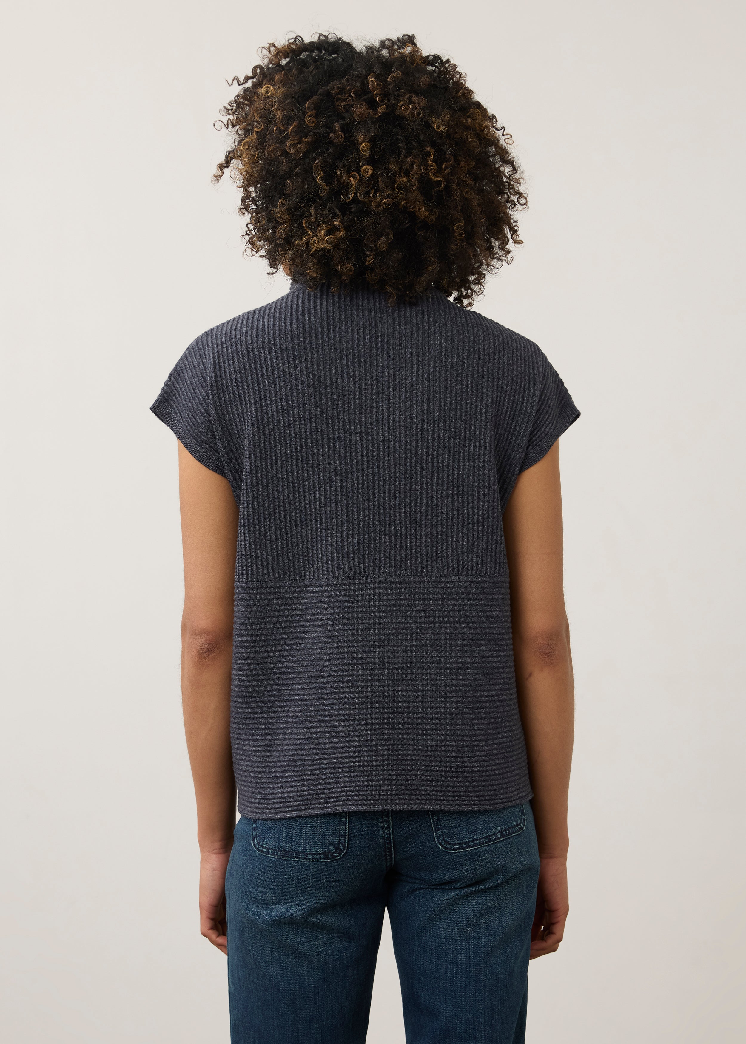 Ottoman Cap Sleeve Sweater (1012203)