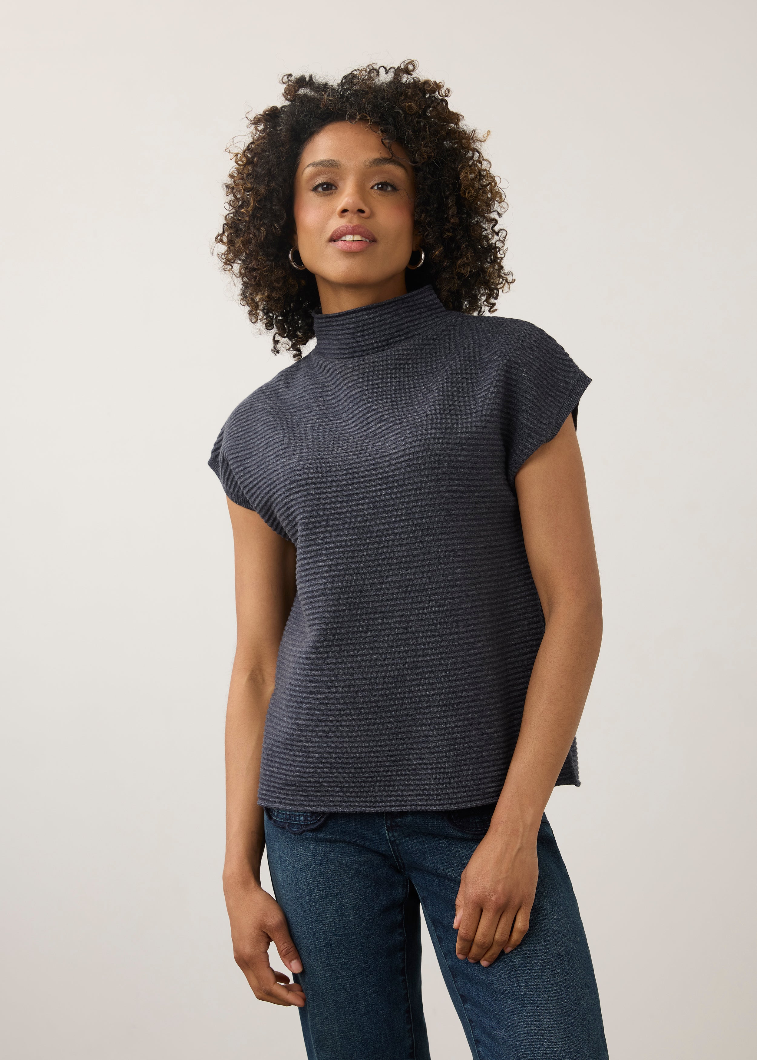 Ottoman Cap Sleeve Sweater (1012203)