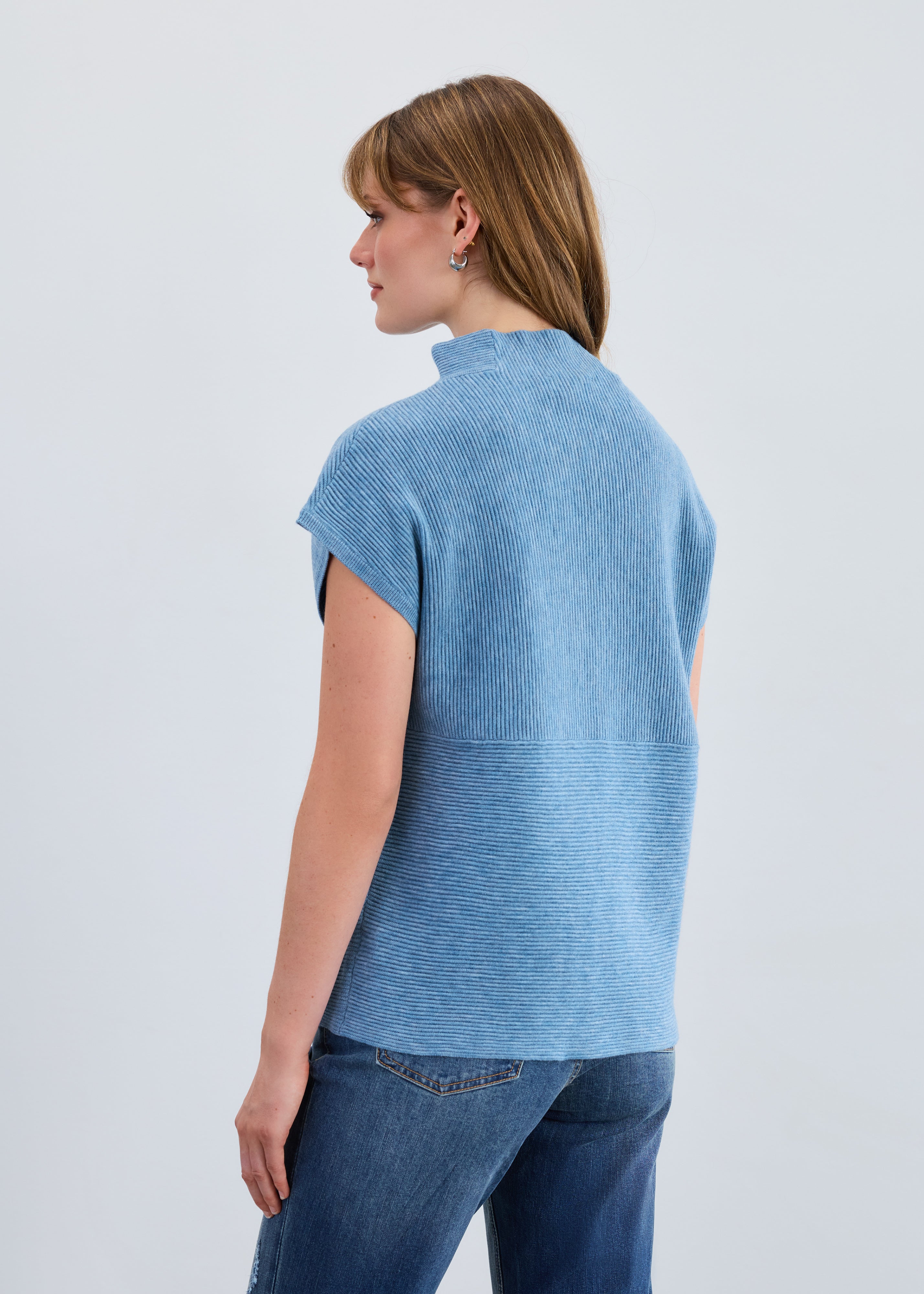 Ottoman Cap Sleeve Sweater (1012333)
