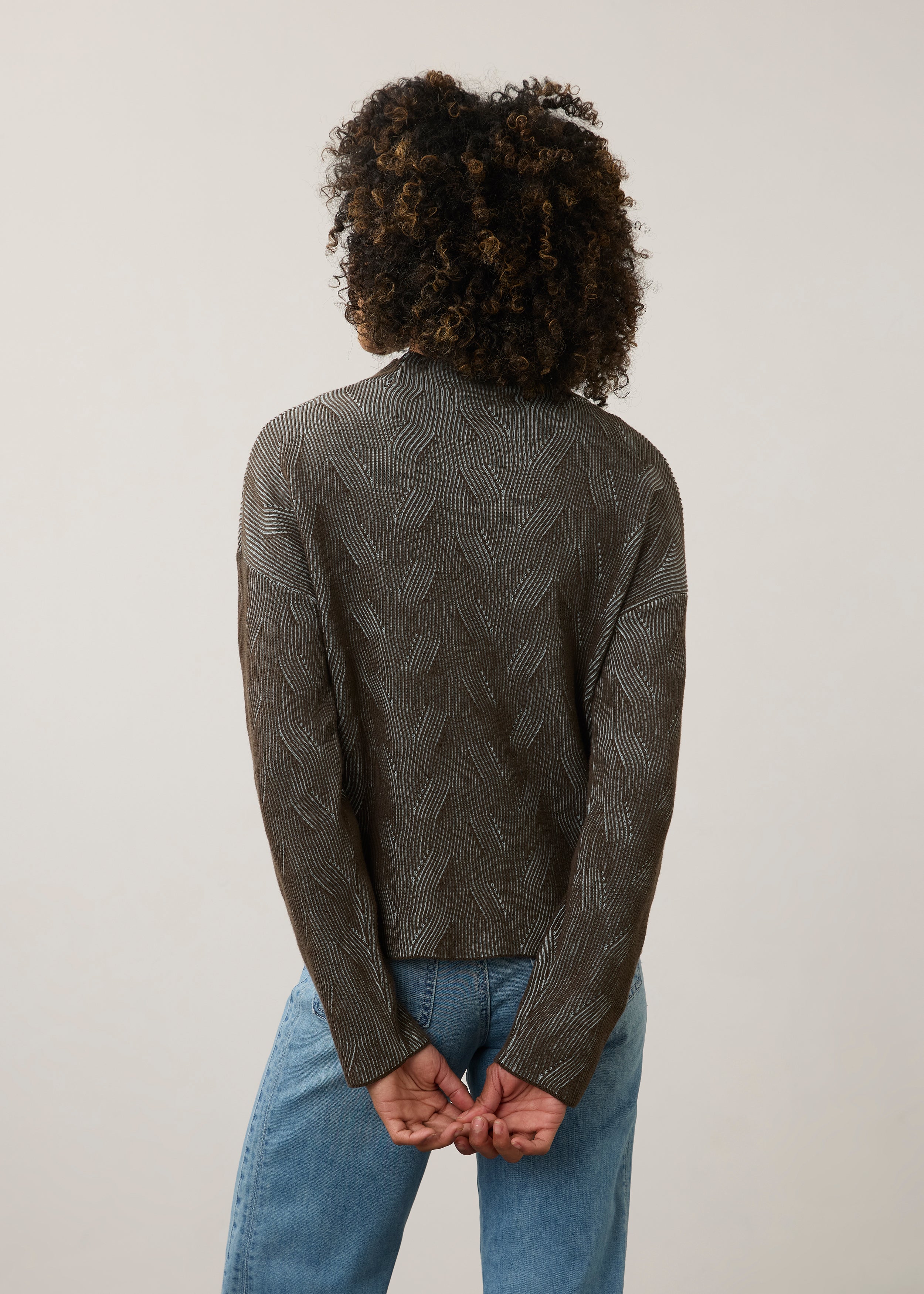 Long Sleeve Funnel Neck Sweater (1048314)