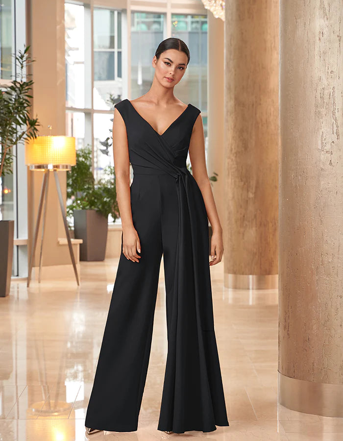 Deep V Neck Long Jumpsuit (AD0001)