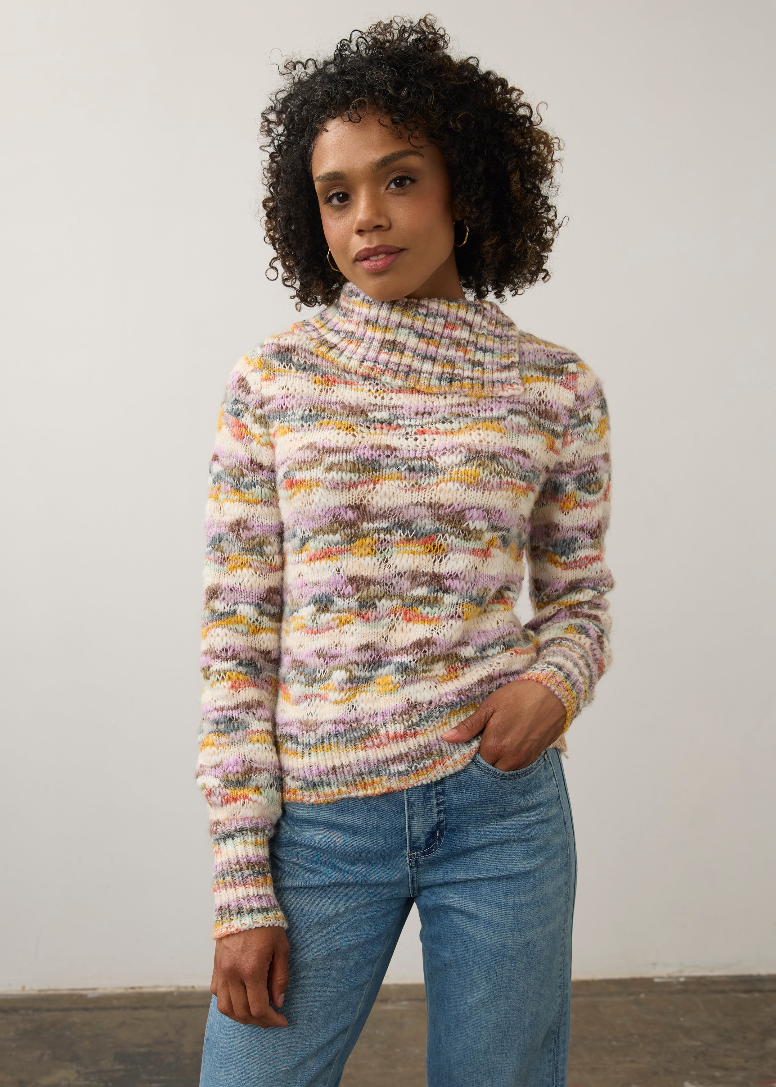 Envelope Collar Sweater (1085117)