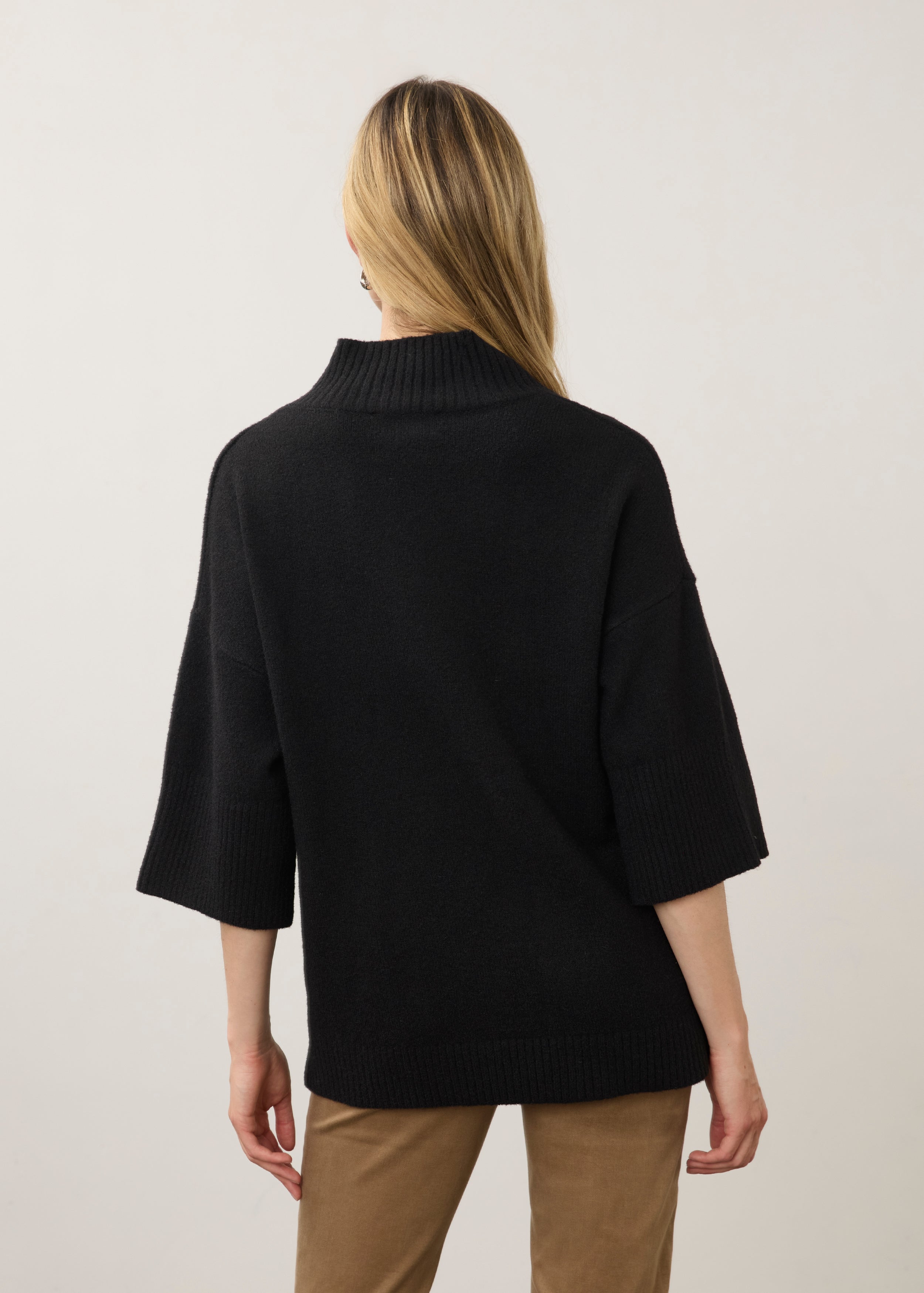 Mock Neck 3/4 Sleeve Sweater (1189223)