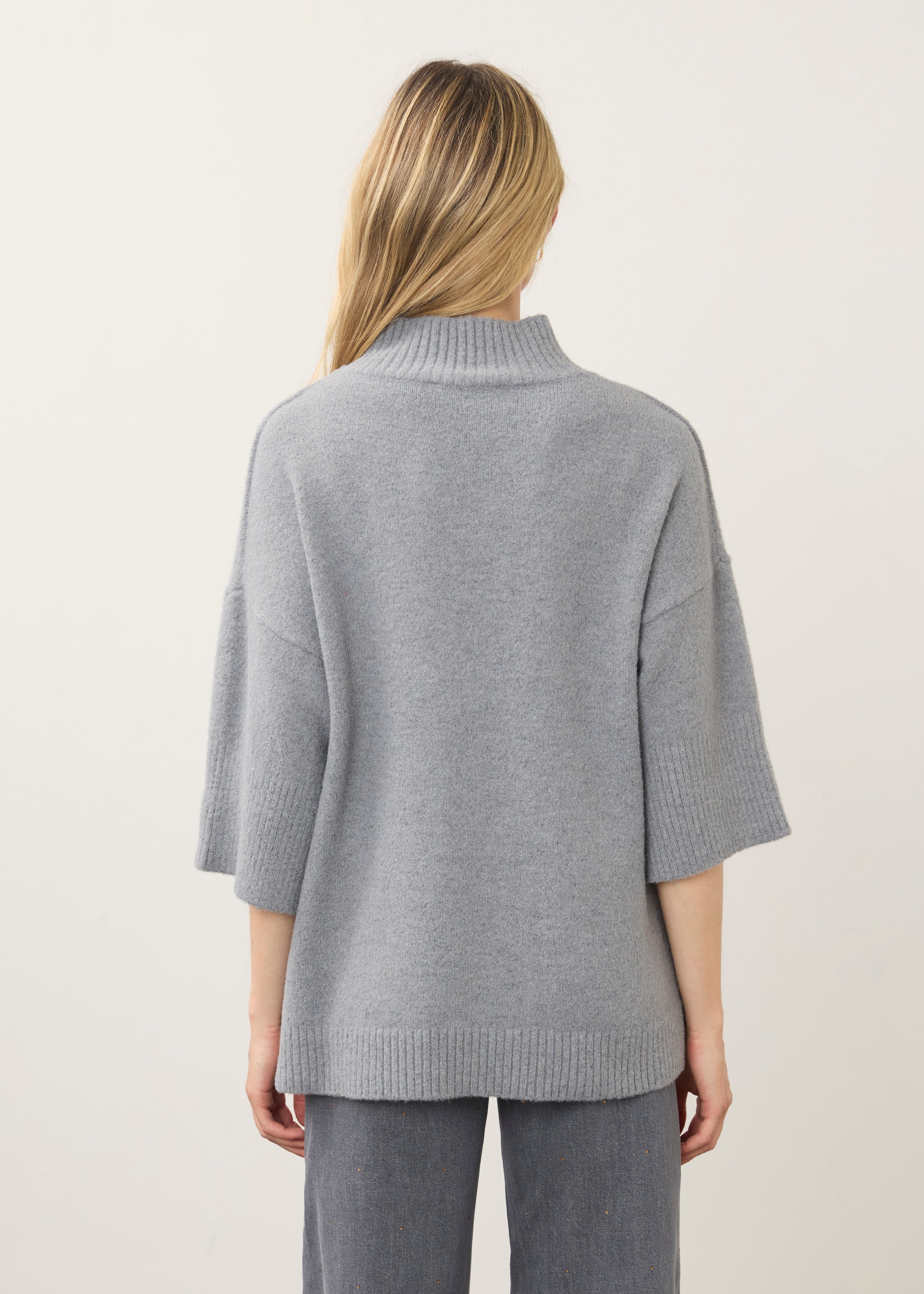 Mock Neck 3/4 Sleeve Sweater (1189223)
