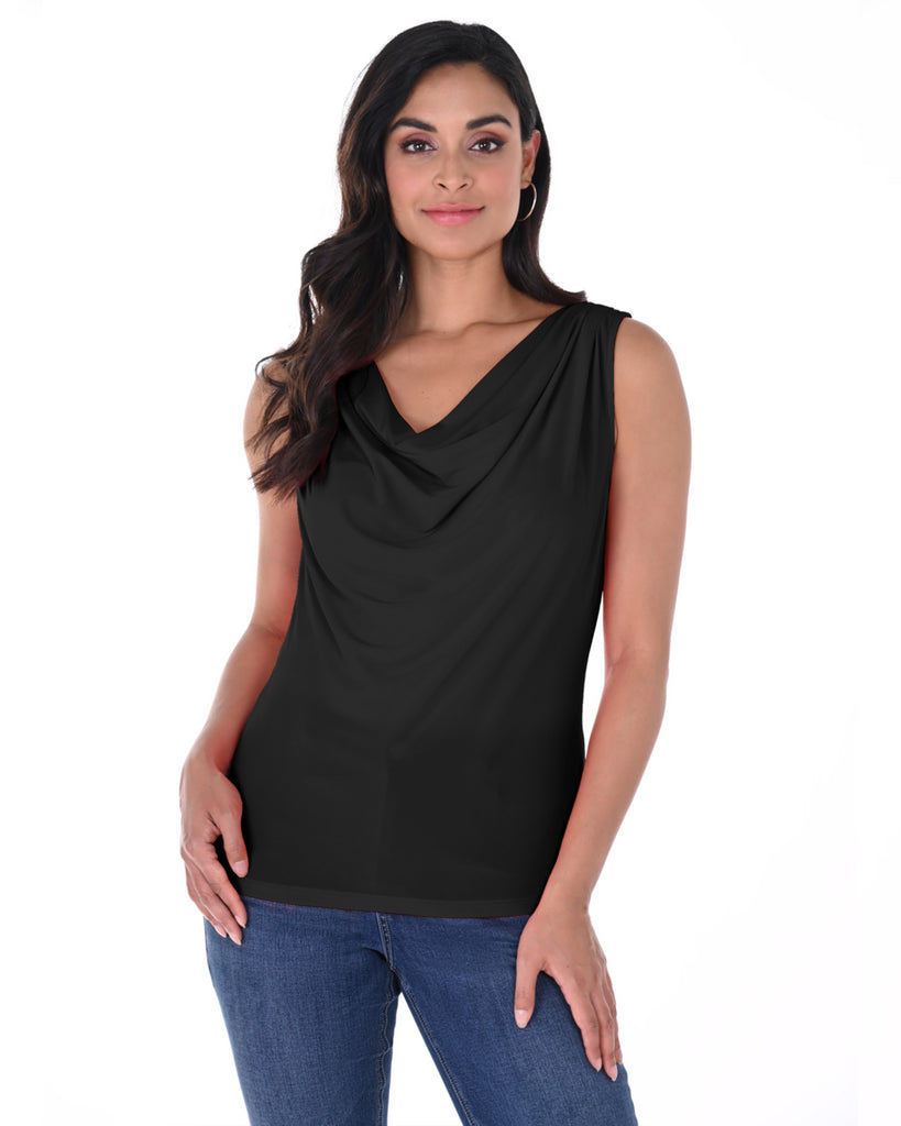 Cowl Neck Short Sleeve Top (246014)
