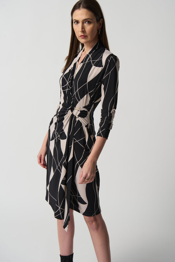 Abstract Print Dress (233104)