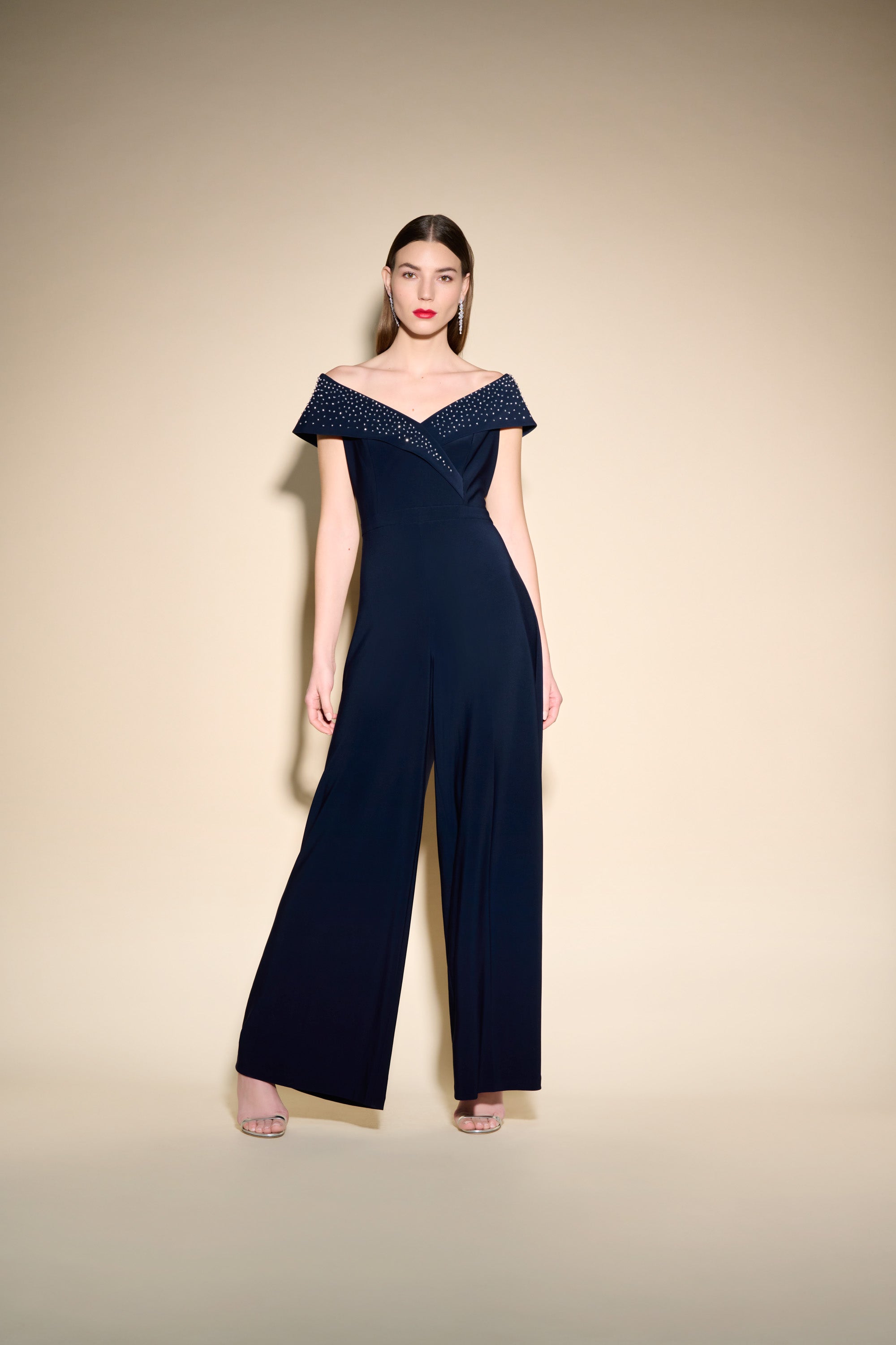 Off the Shoulder Wide Leg Jumpsuit (JR1082)