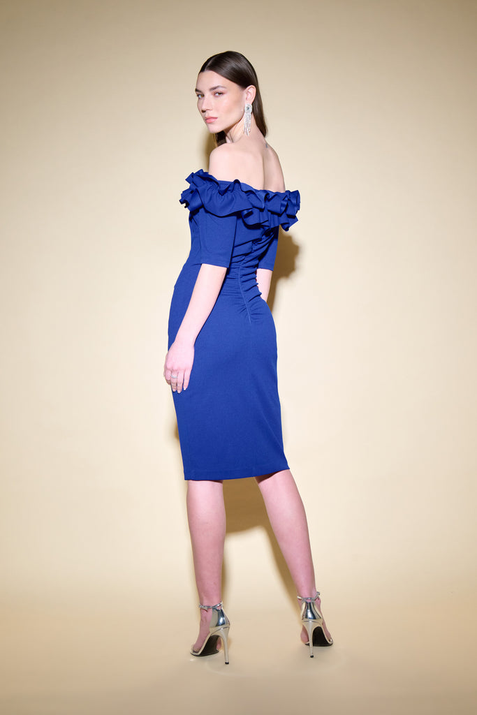 Scuba Crepe Off Shoulder Dress (JR1091)