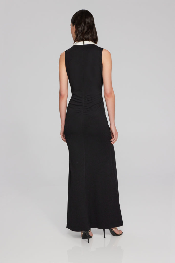 Scuba Crepe Tuxedo Style Trumpet Gown (JR1090)