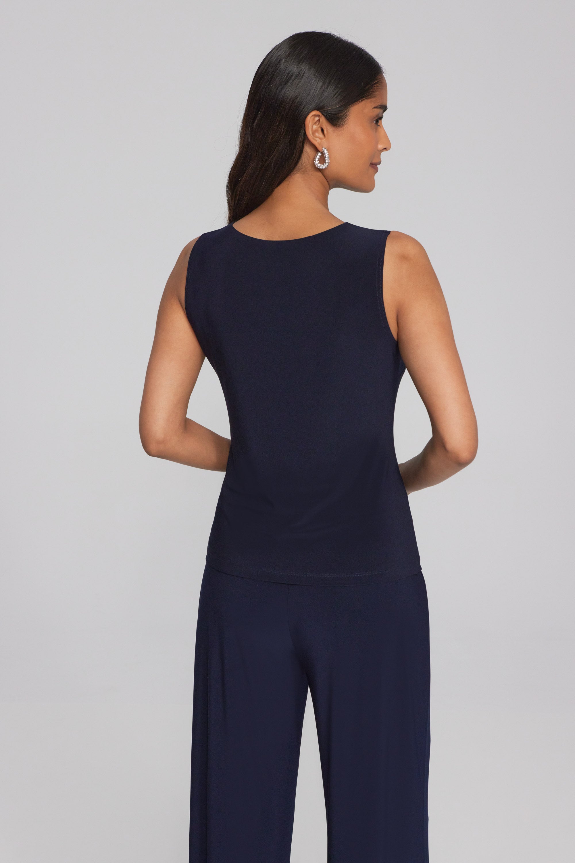 Chiffon and Silky Knit Two-Piece Top (241743)