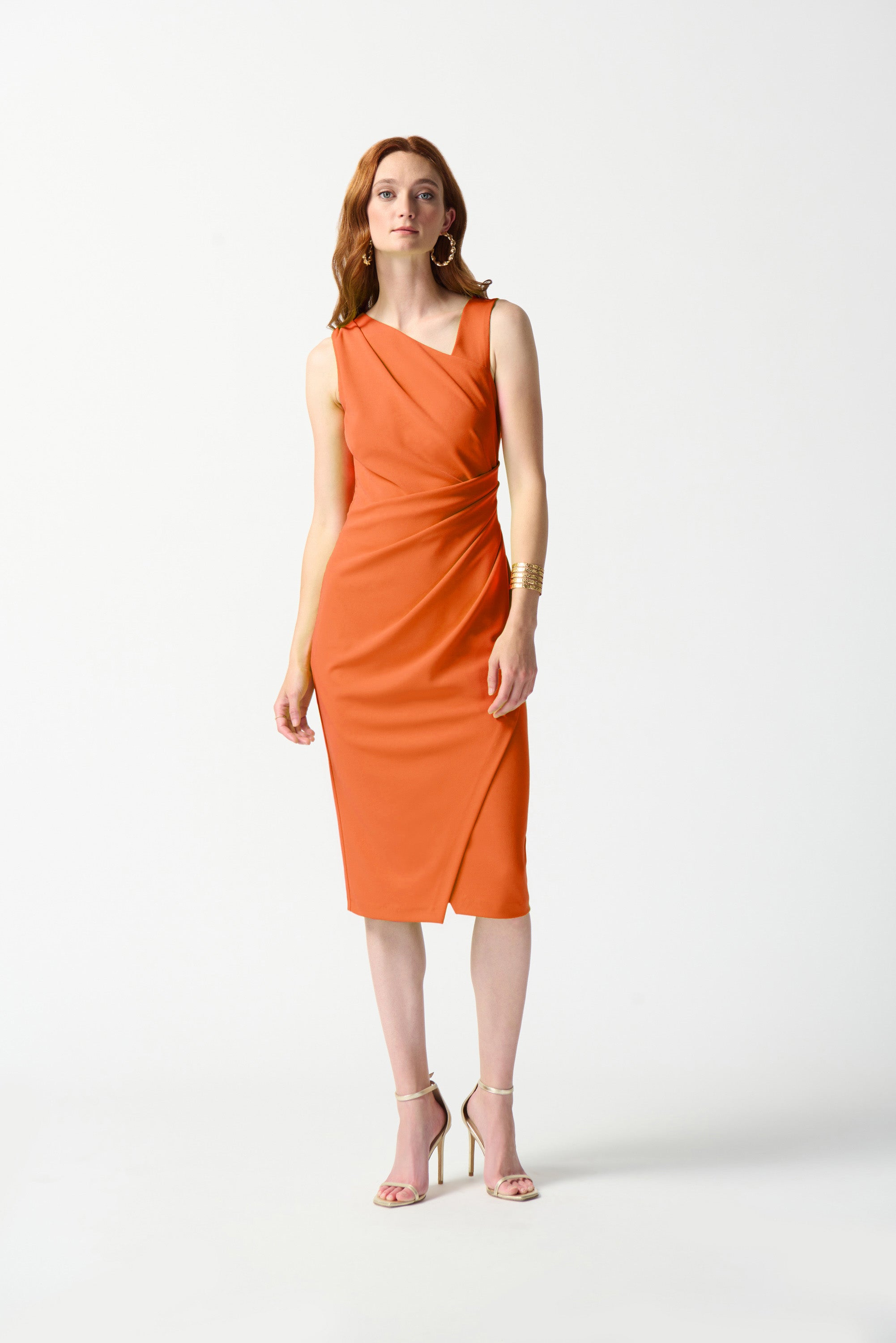 Scuba Crepe Sleeveless Sheath Dress (242234)