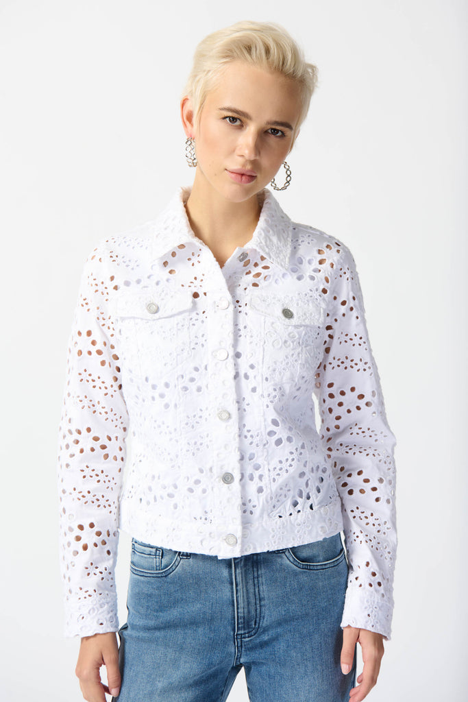Embroidered Demin Fitted Jacket (242918)