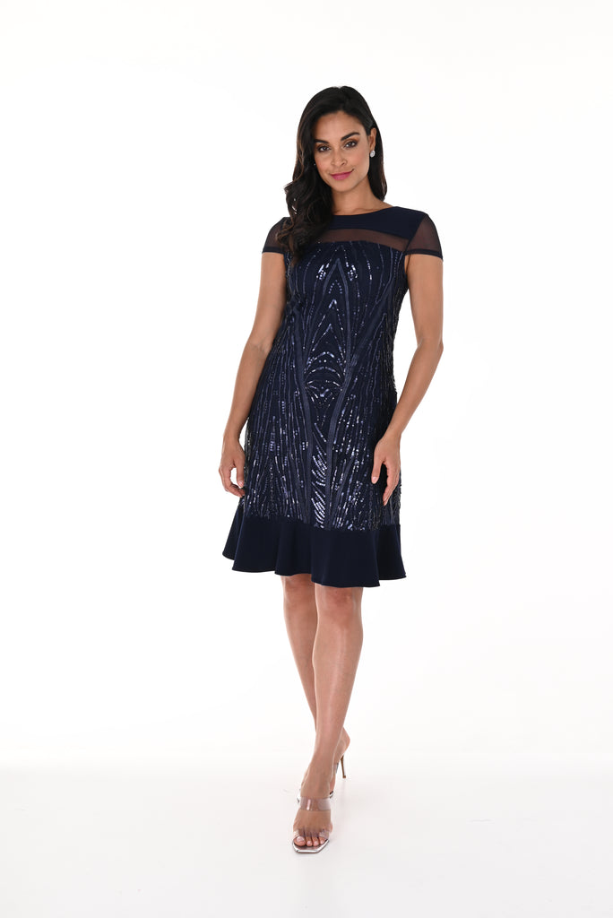 Cap Sleeve Sequin Dress (FL0119)