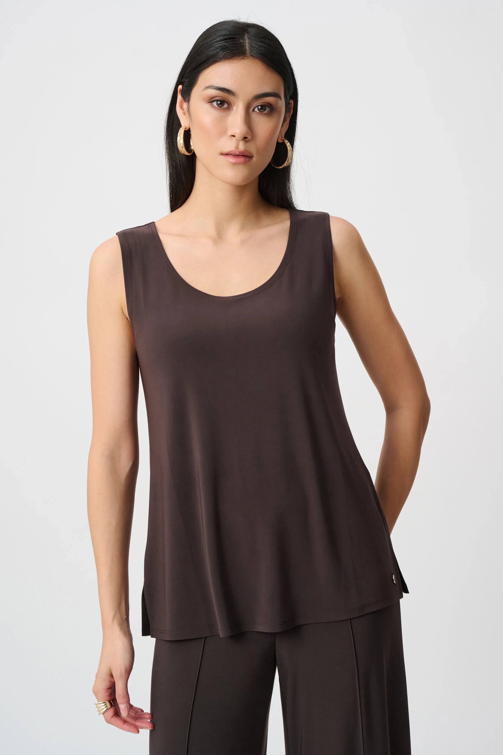 Silky Knit Scoop Neck Camisole (251970F26)