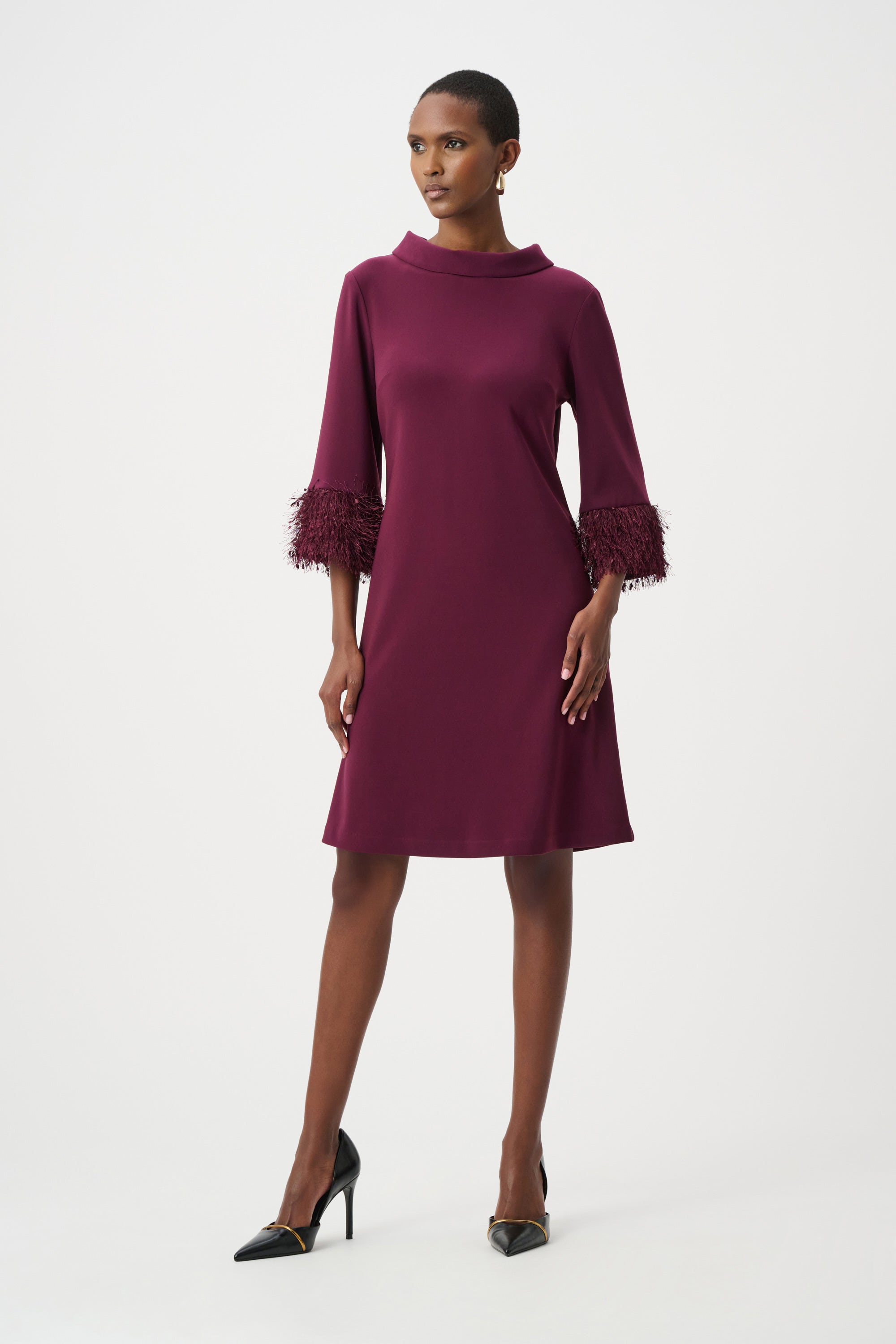 Silky Knit & Novelty A-Line Dress (JR1167)