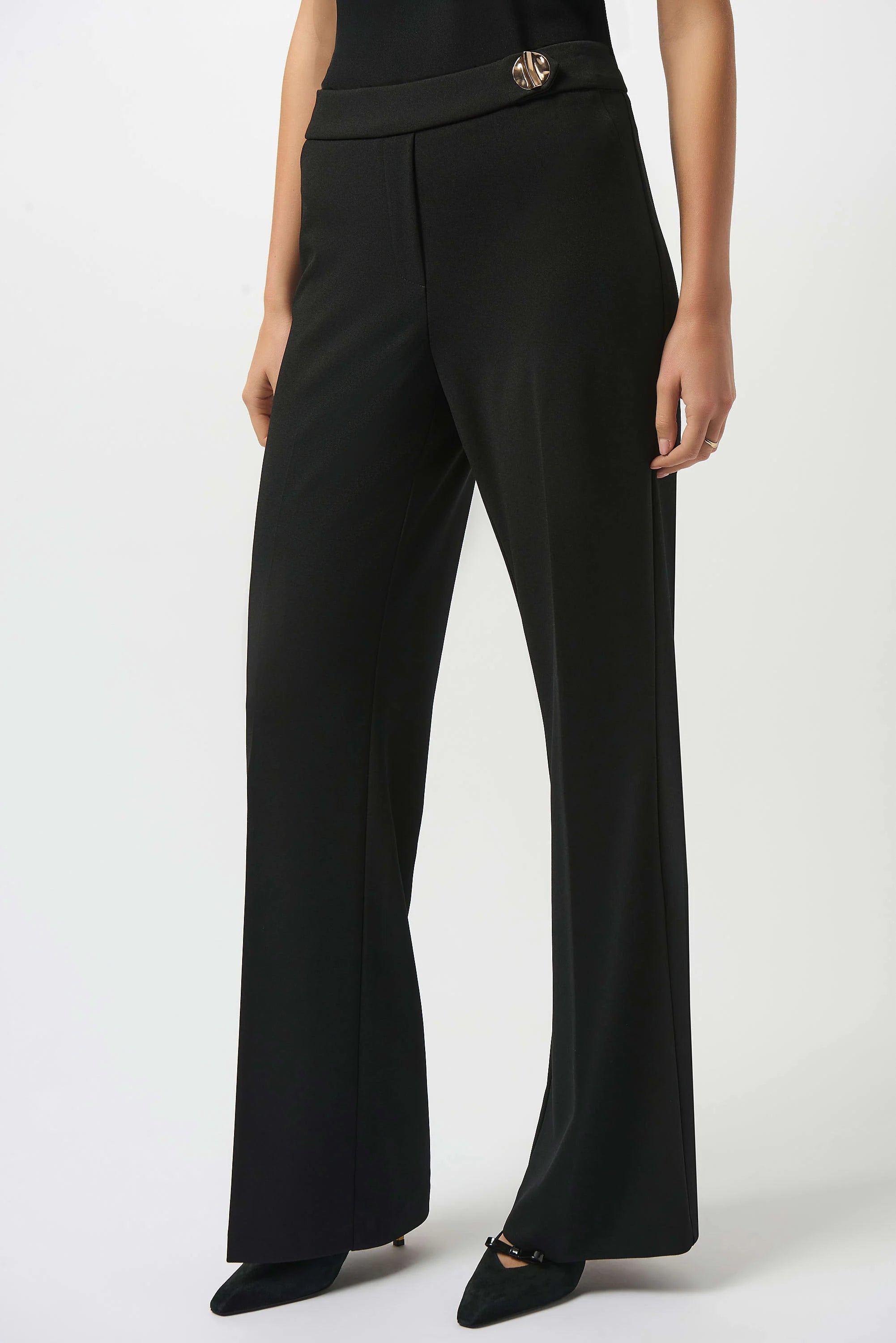 Scuba Crepe Wide-Leg Pants (253073)
