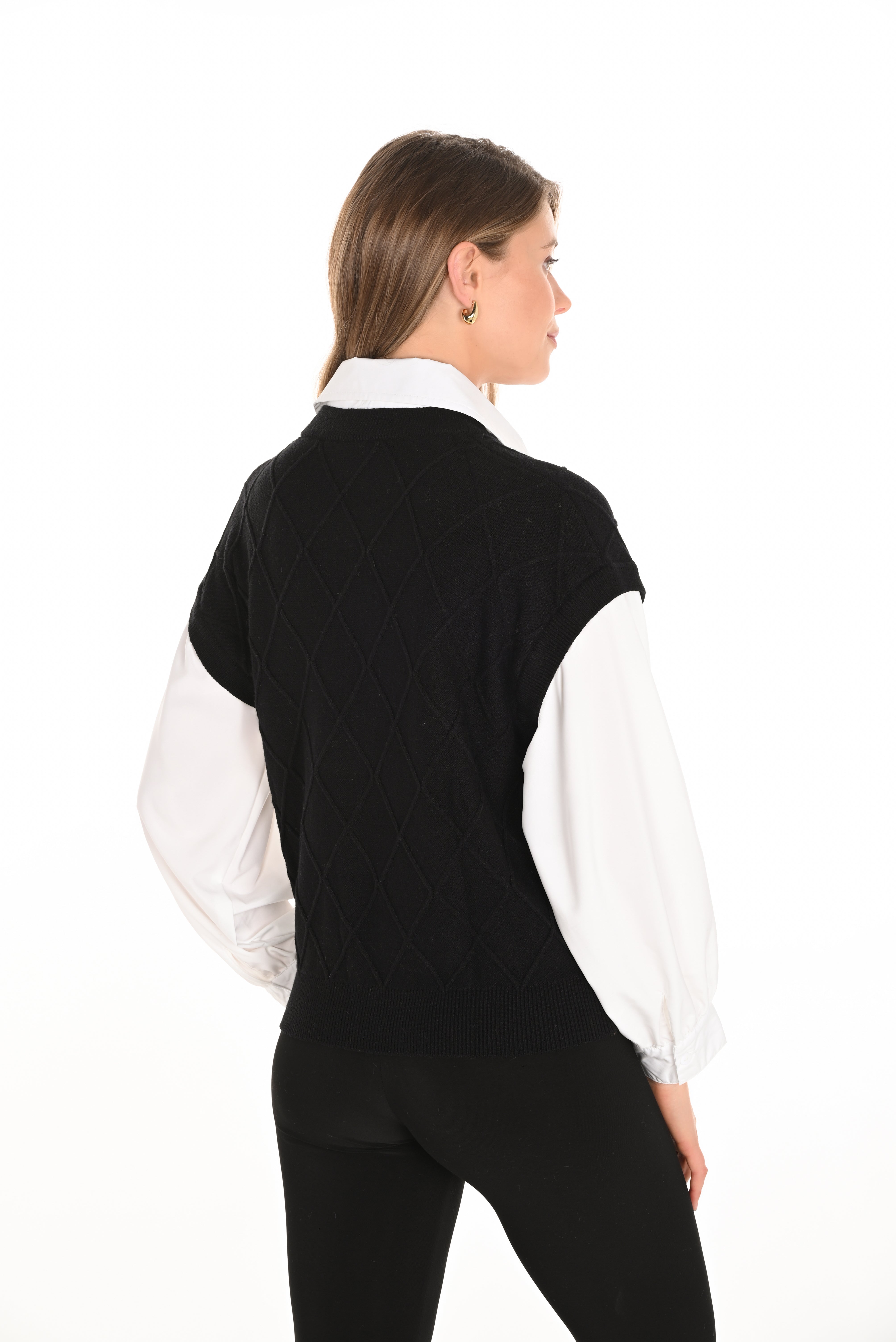 Sweater Vest Fooler Top (253828)