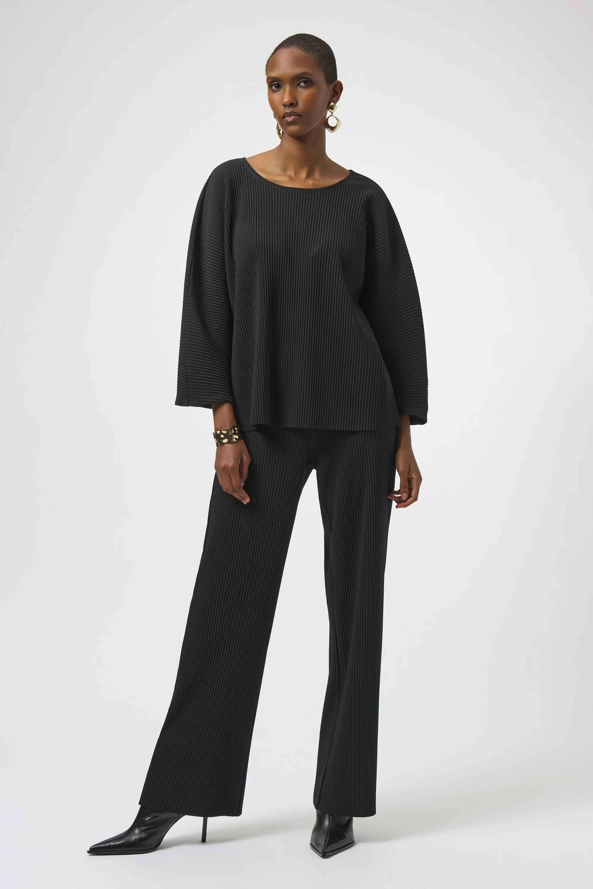 Pleated Scuba Crepe Boxy Top (254210)