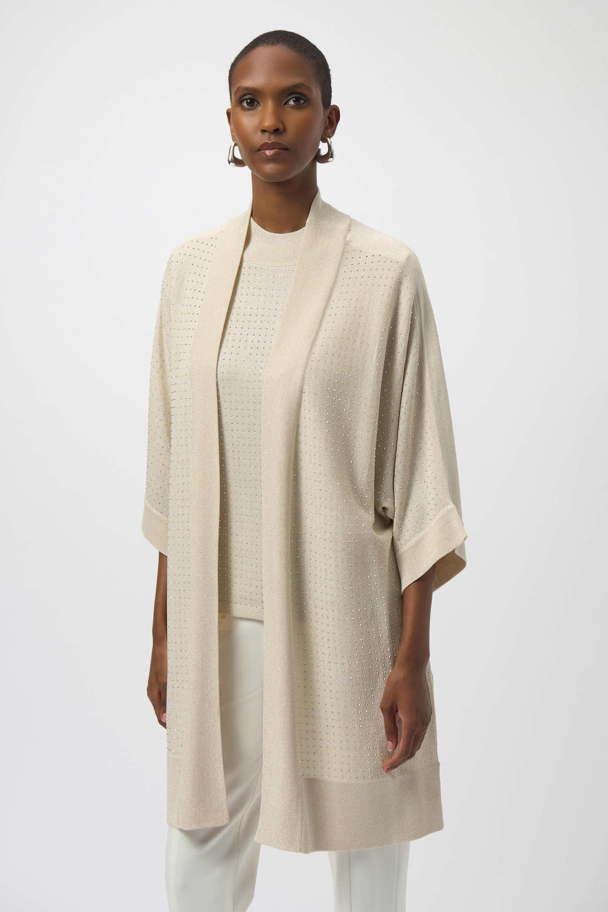 Sweater Knit Cover-Up with Iron-On Detail (254937)