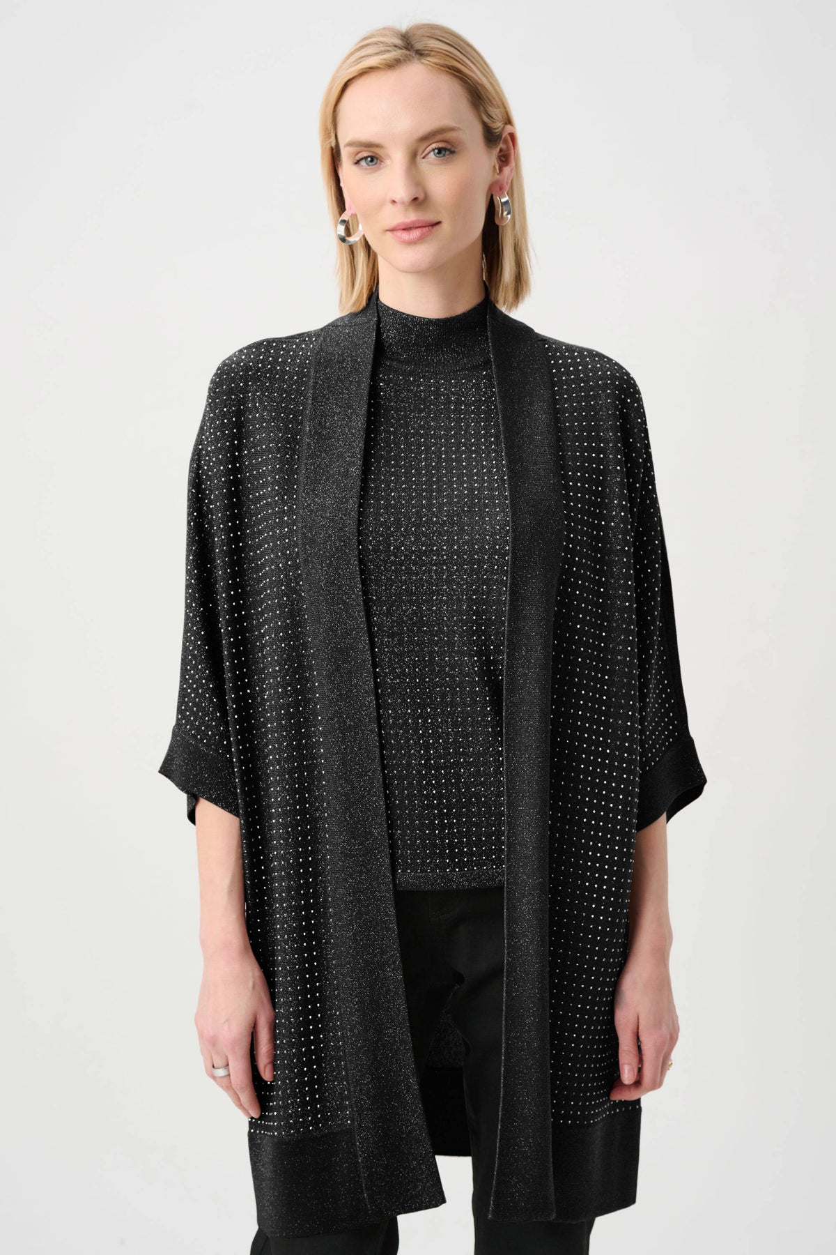 Sweater Knit Cover-Up with Iron-On Detail (254937F26)
