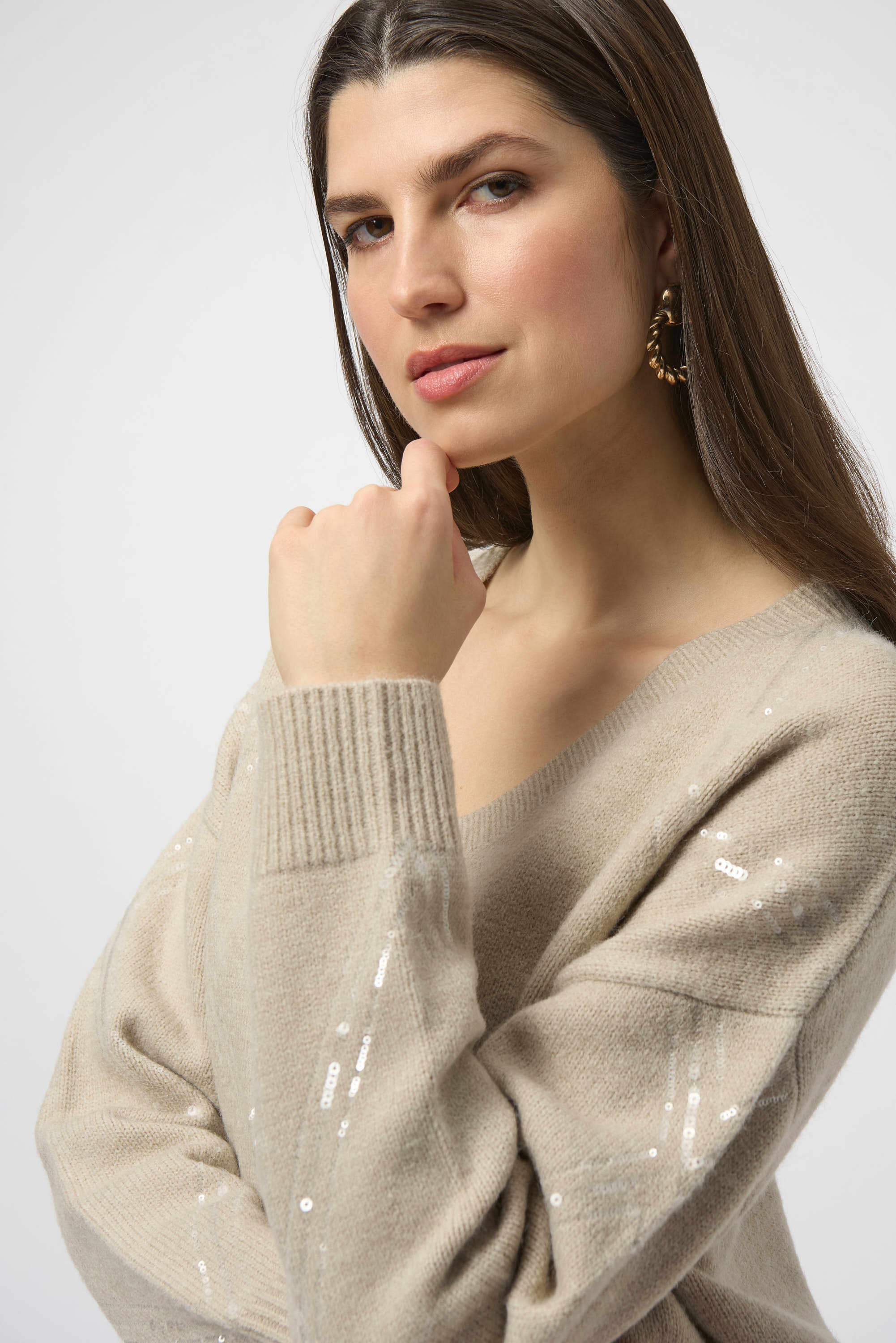 Sweater Knit Pullover with Sequins (254949)