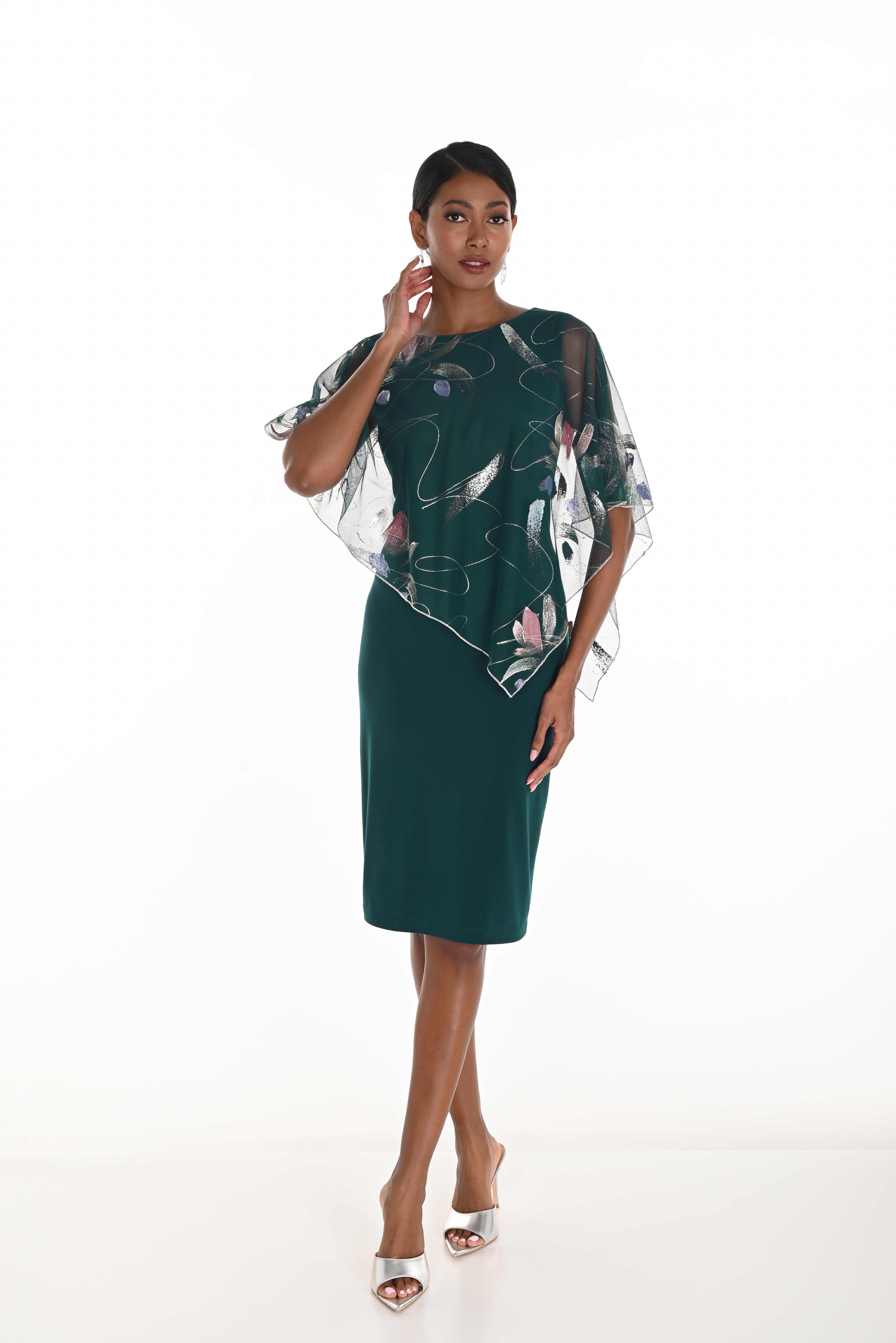 Floral Overlay Dress (FL0165)