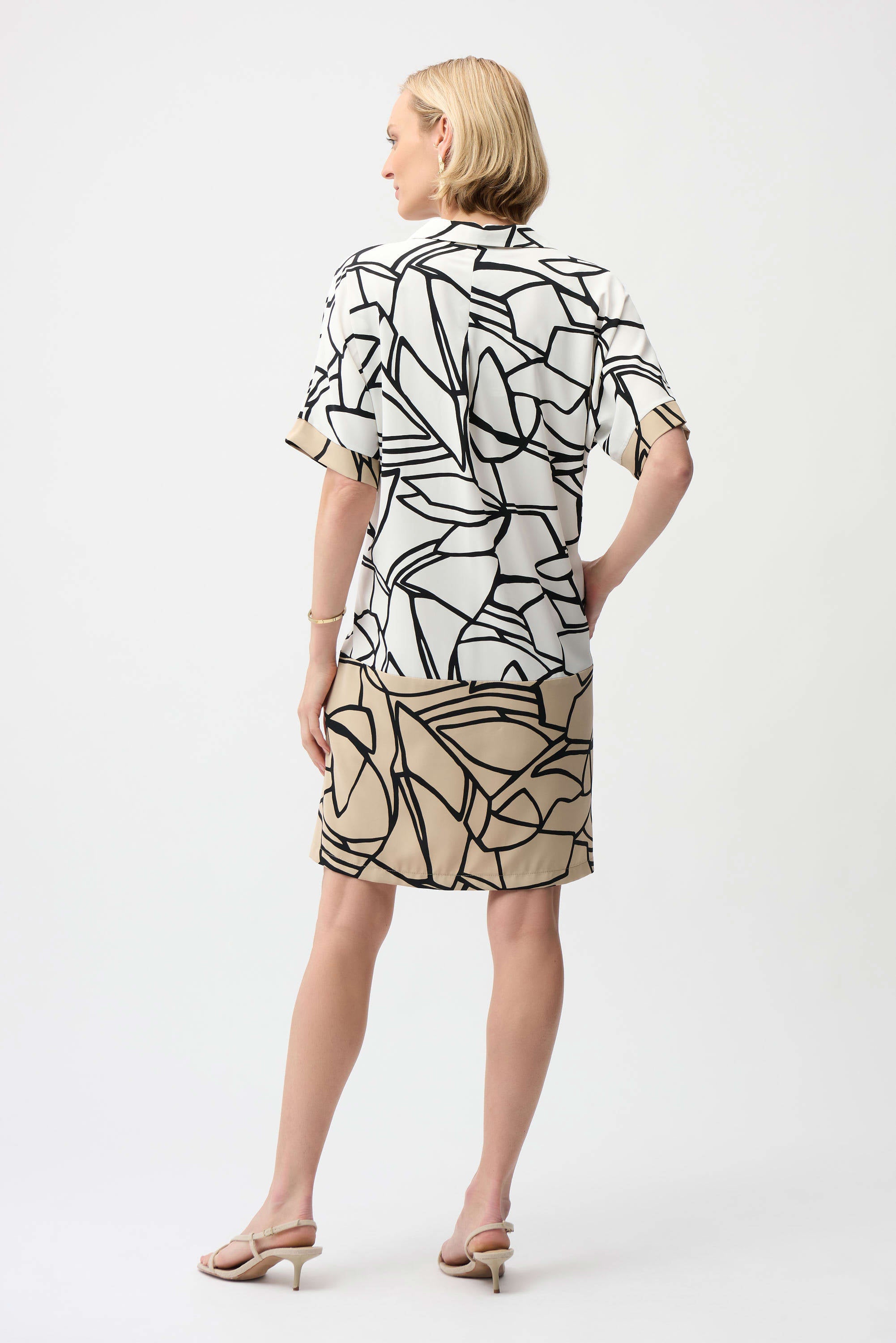Recycled Woven Abstract Print Shirt Dress (261087)