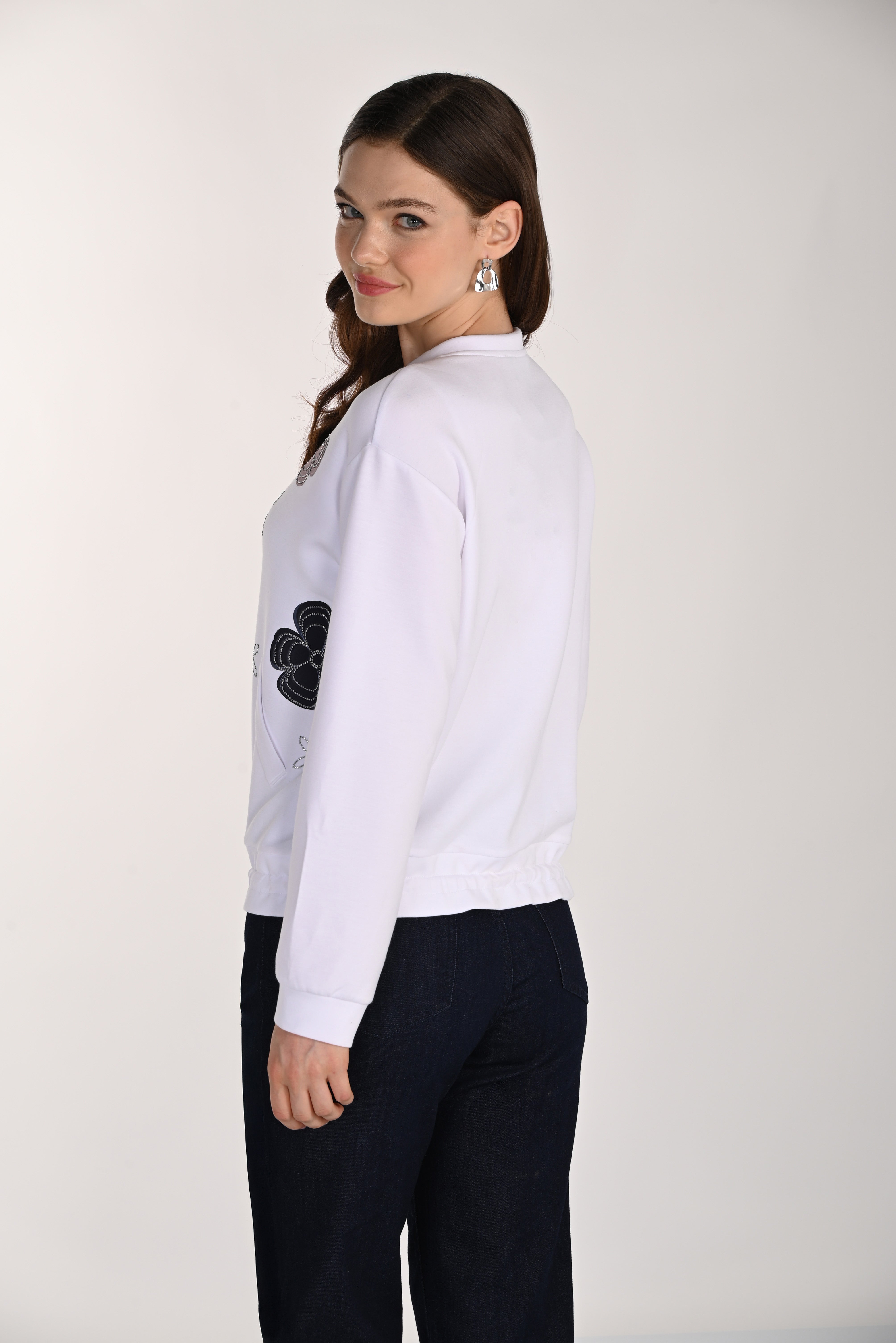 Embellished Floral Bomber Jacket (261151)