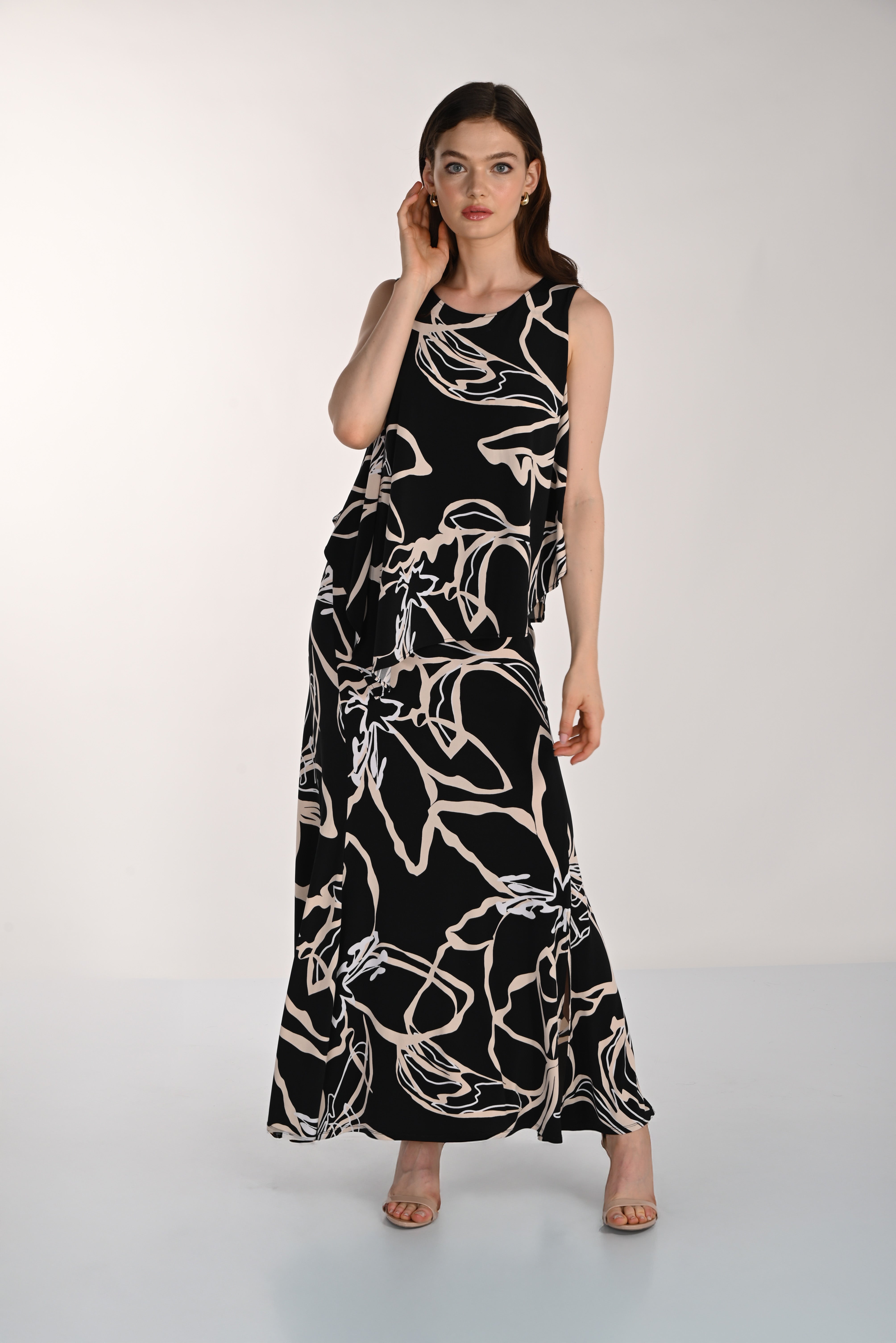 Sleeveless Printed Dress (261227)
