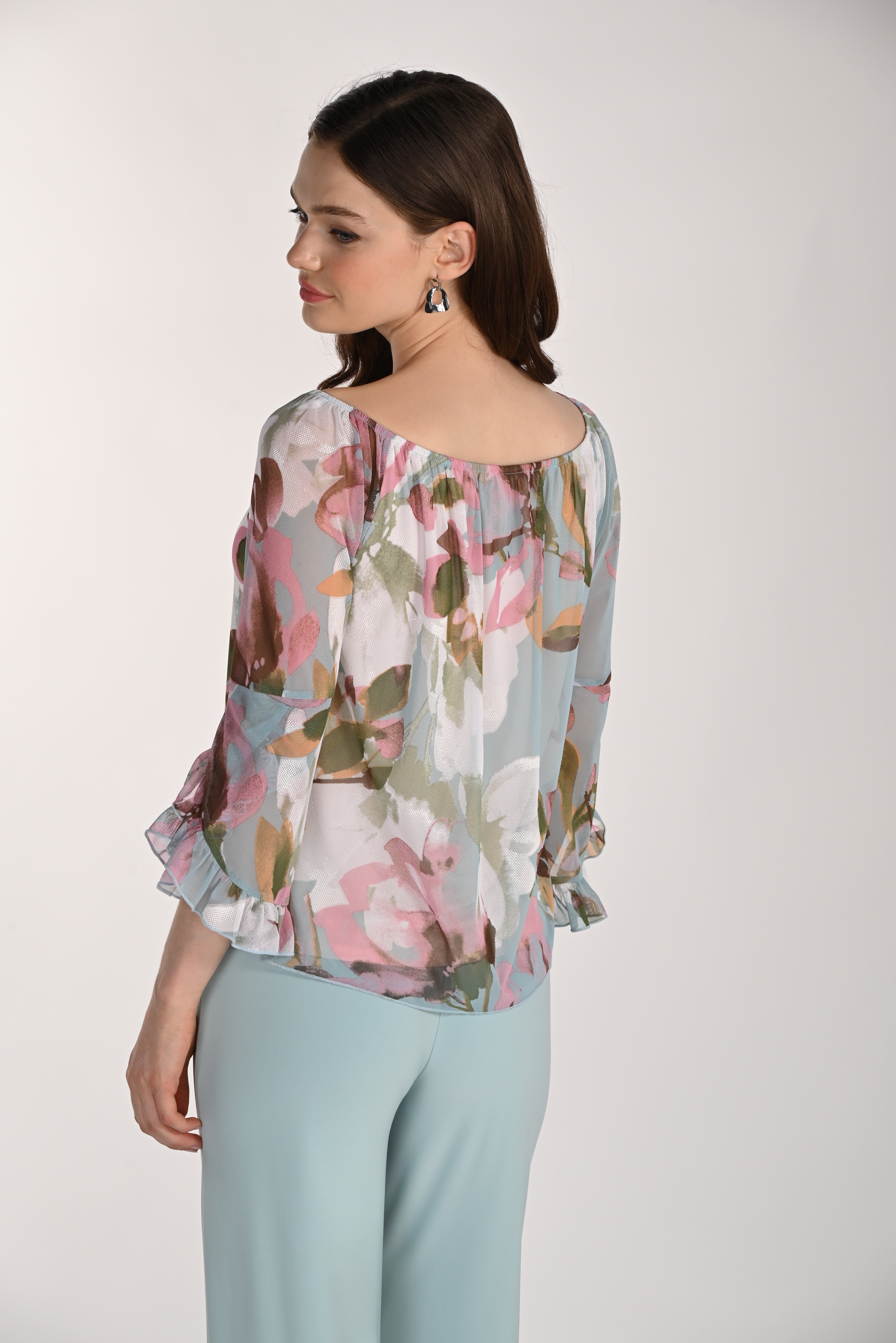 Floral Bell Sleeve Top (261361)