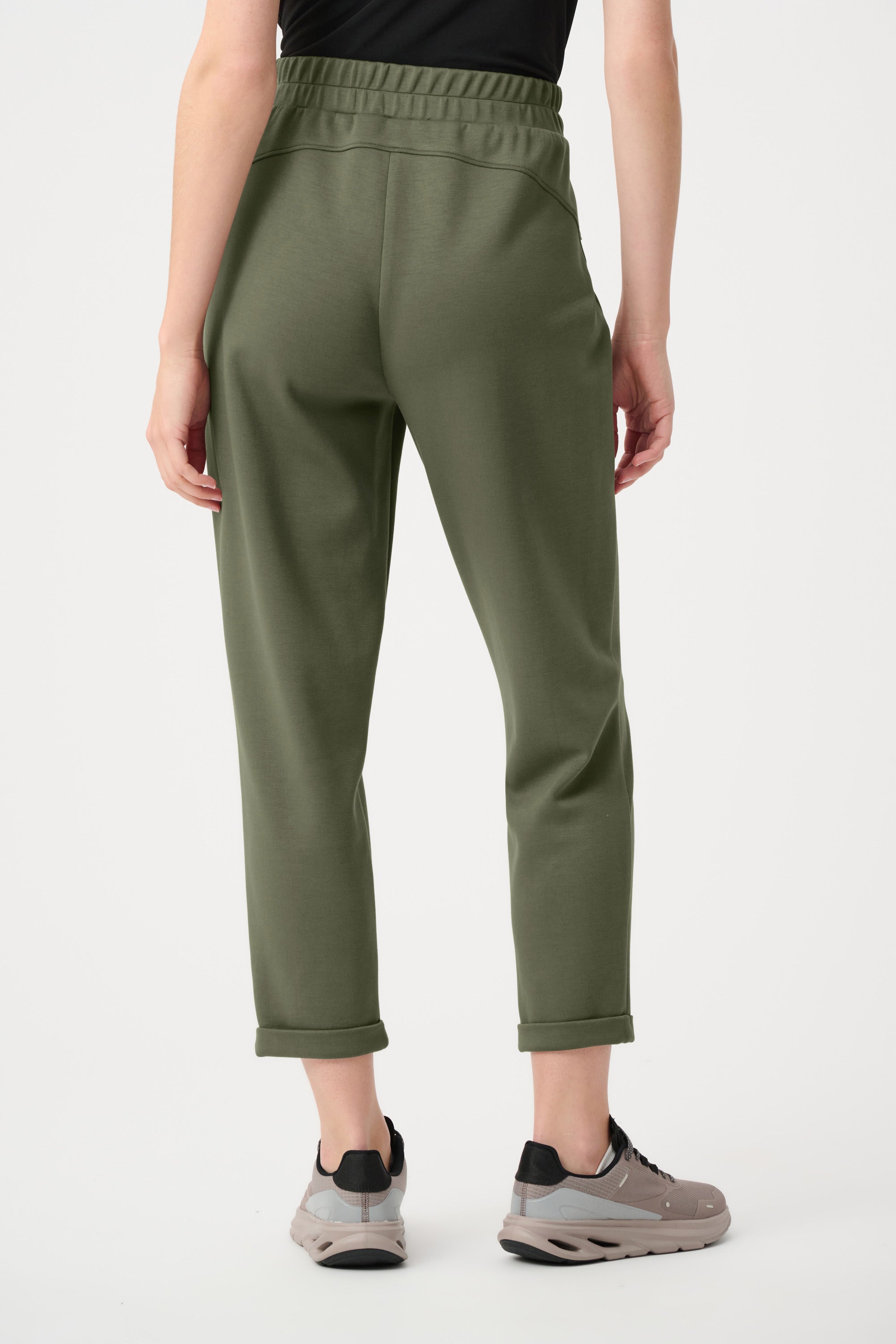 Scuba Jersey Pull-On Jogger Pants With Drawstring Waist (261606F26)