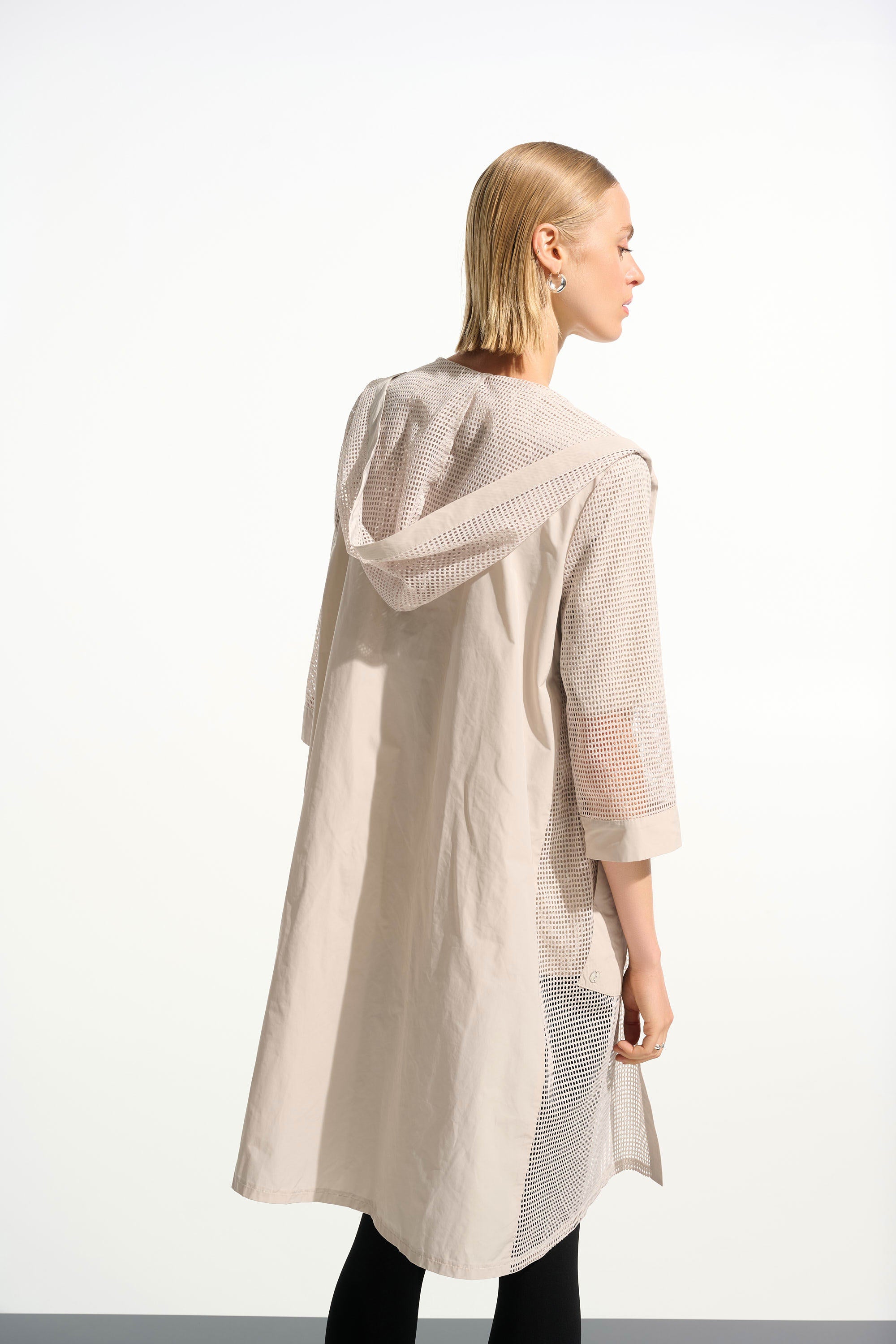 Memory and Mesh A-Line Cover-Up With Hood (261620)