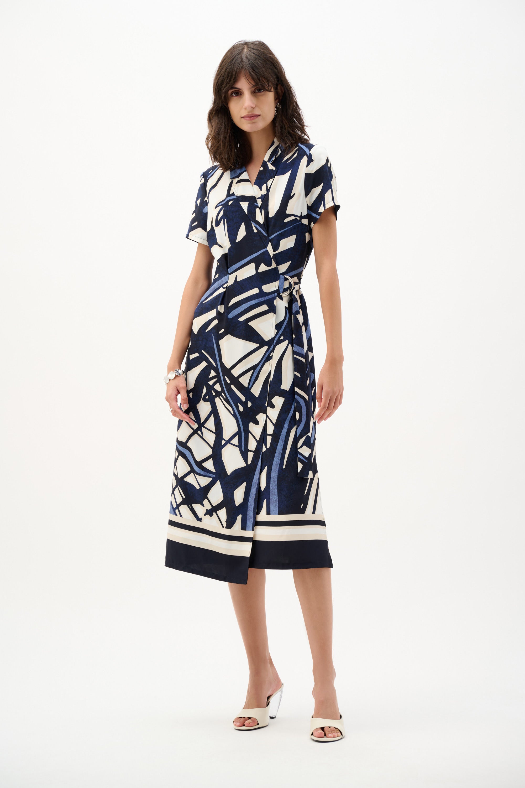 Recycled Woven Abstract Print Shirt Dress (262128)