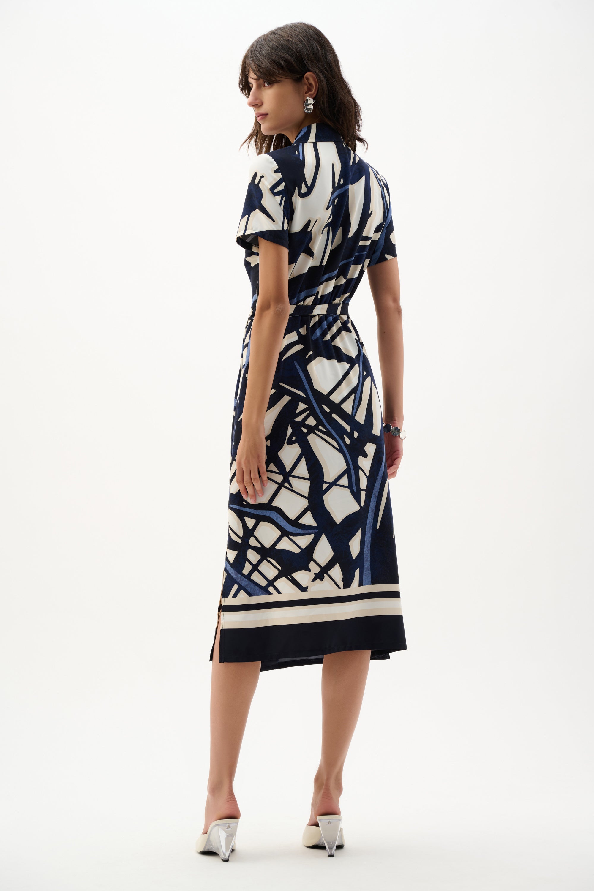 Recycled Woven Abstract Print Shirt Dress (262128)