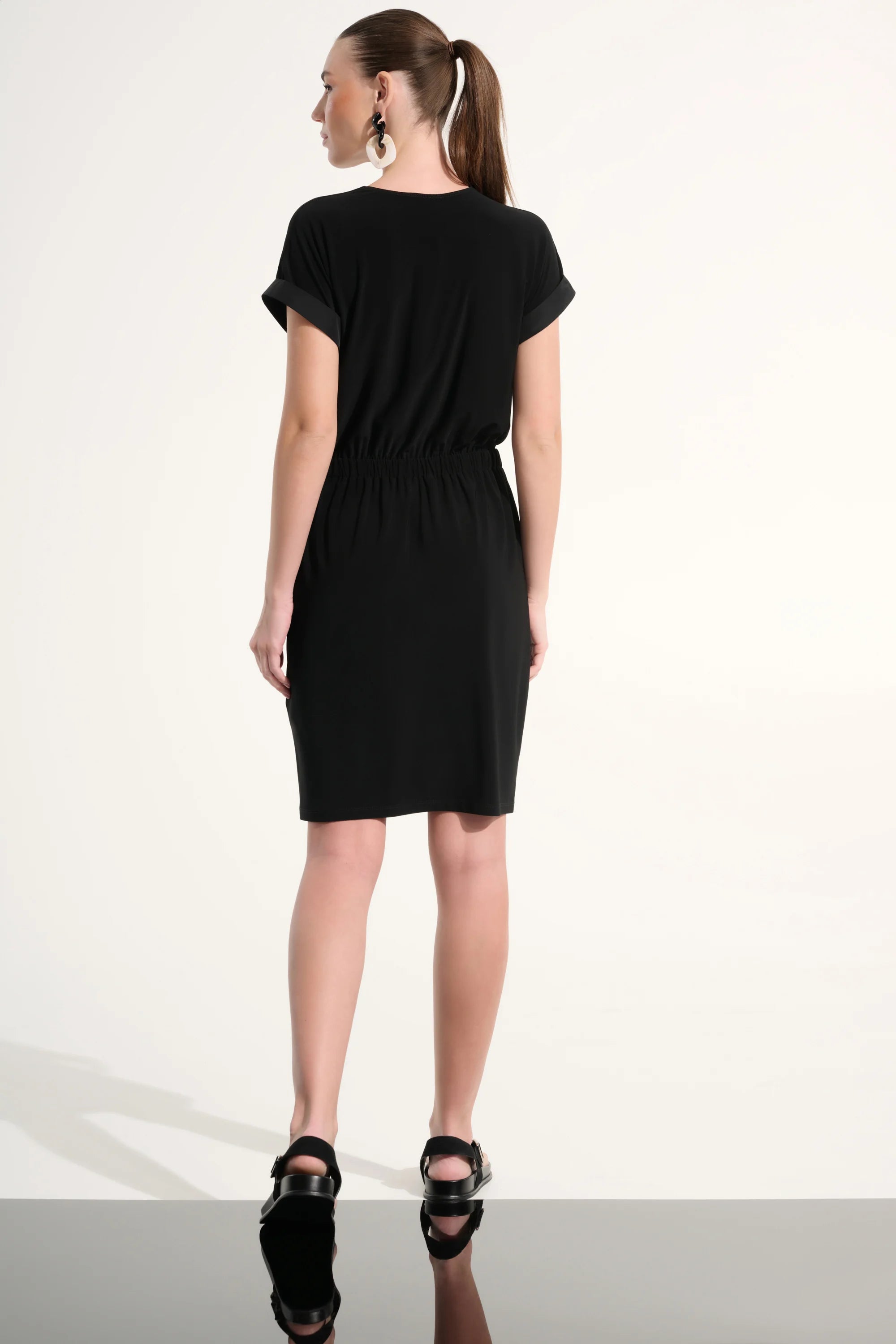 Silky Knit And Memory Straight Wrap Dress (262630)