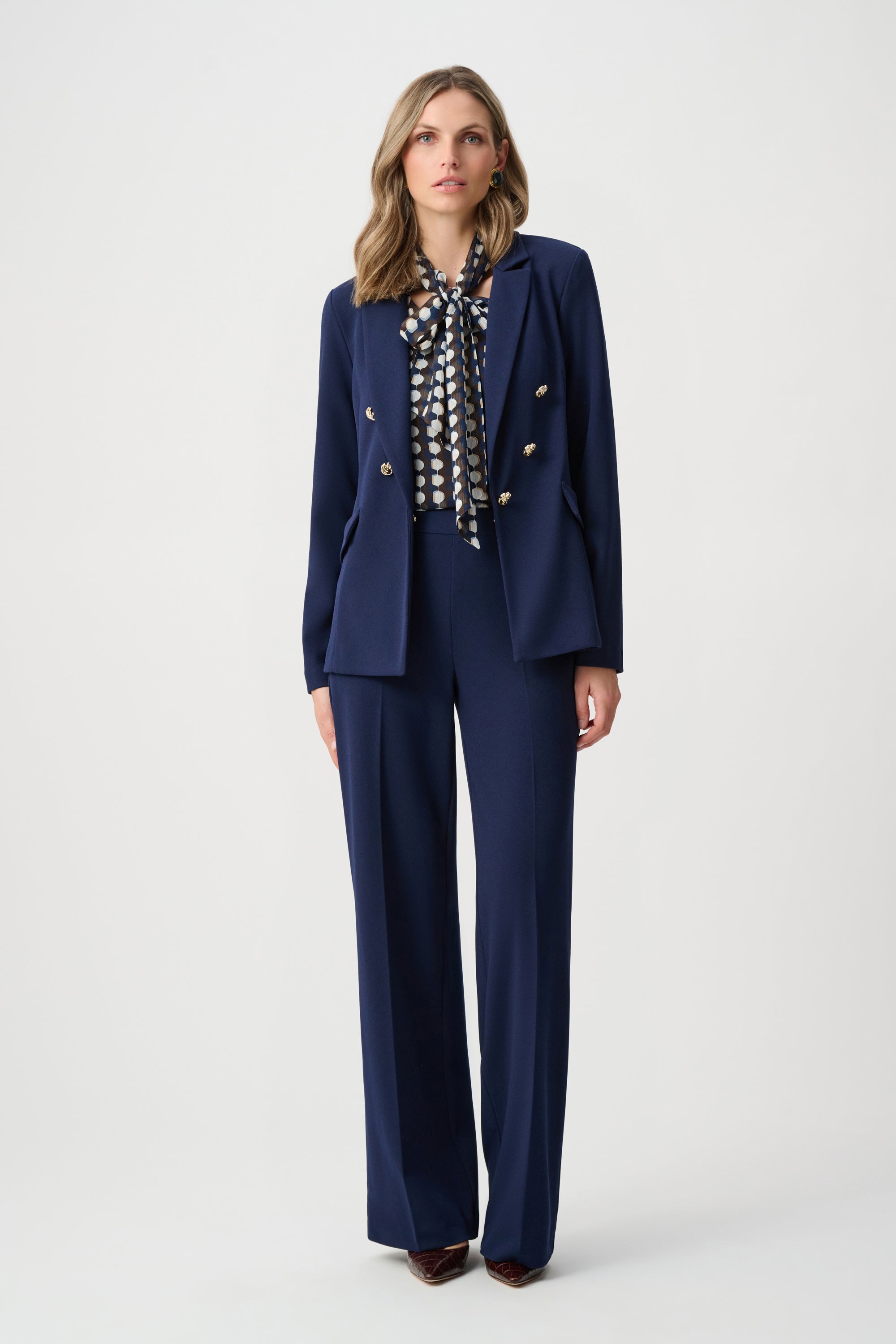 Scuba Crepe Wide Leg Pull-On Pants (263090)