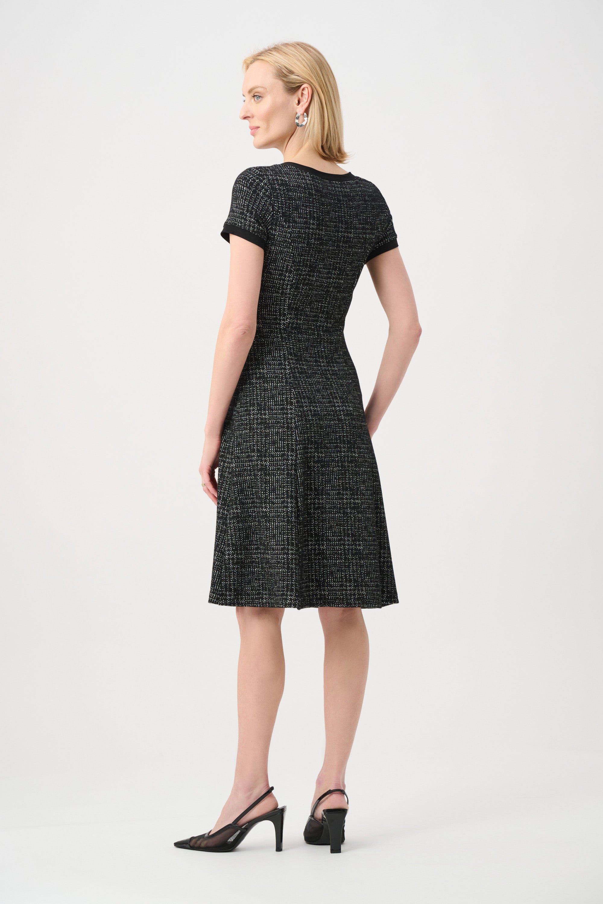 Lurex Jacquard Check A-Line Dress (263131)