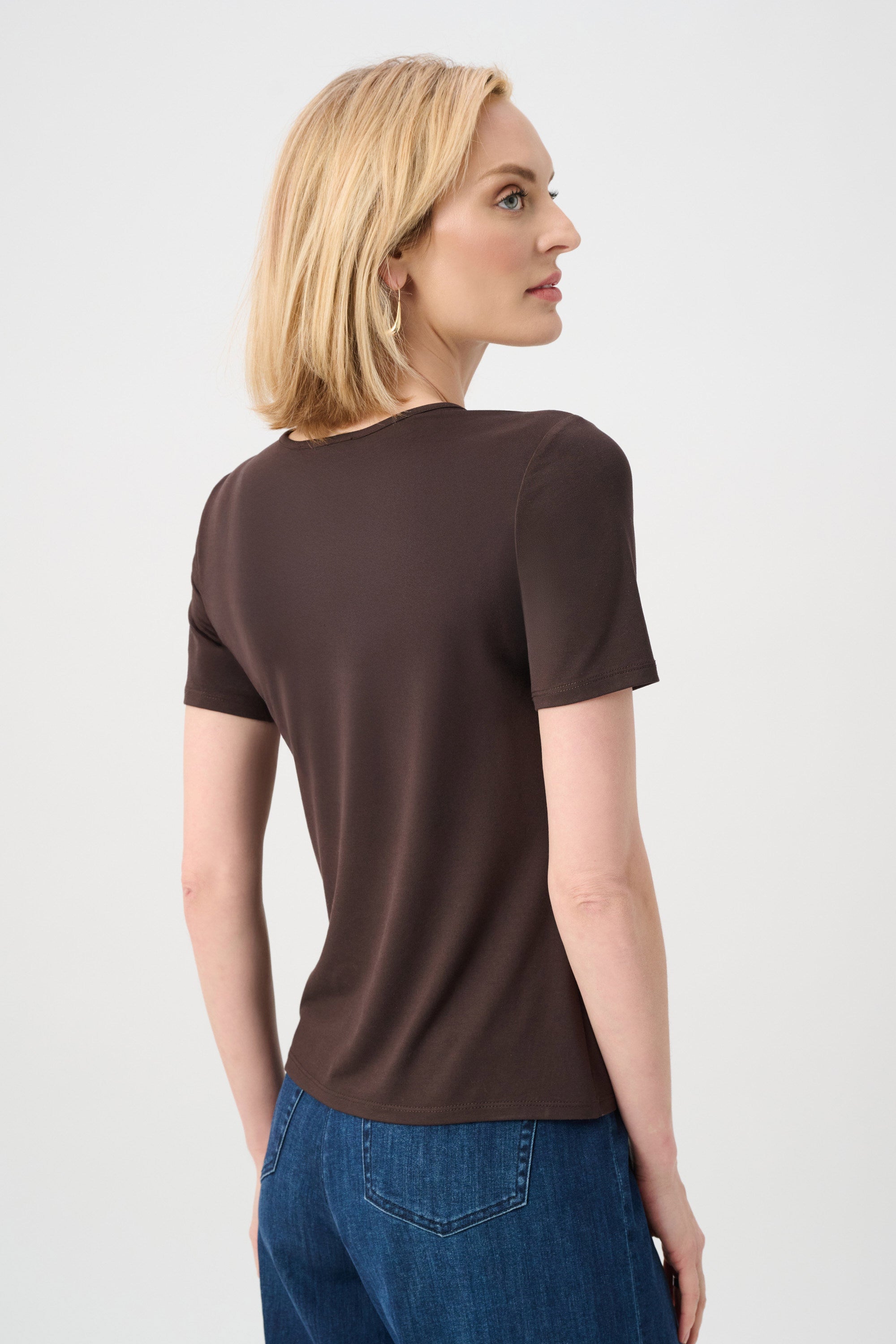 Jersey Fitted Crewneck Top (263164)