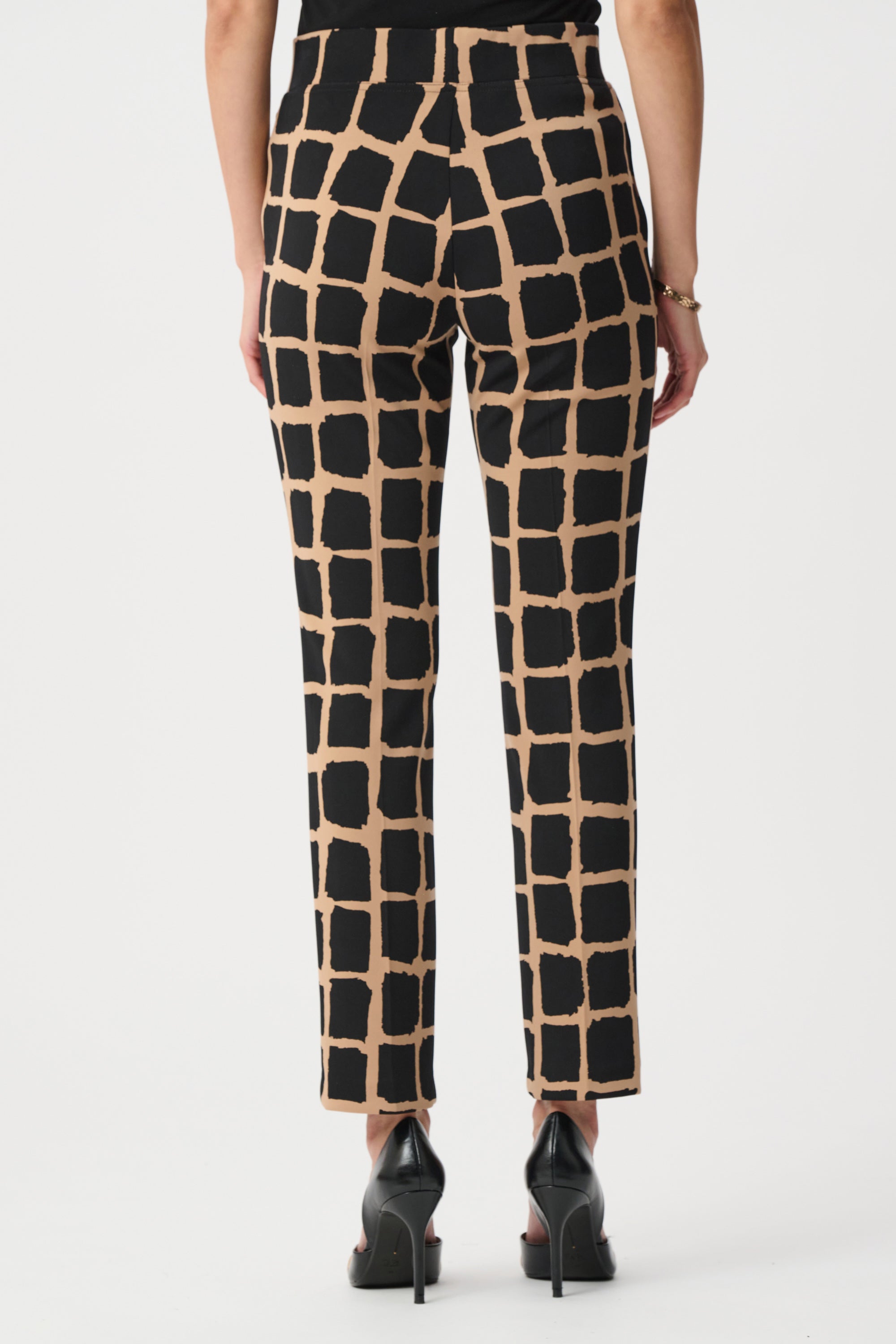 Silky Knit Abstract Print Pull-On Pants (263226)