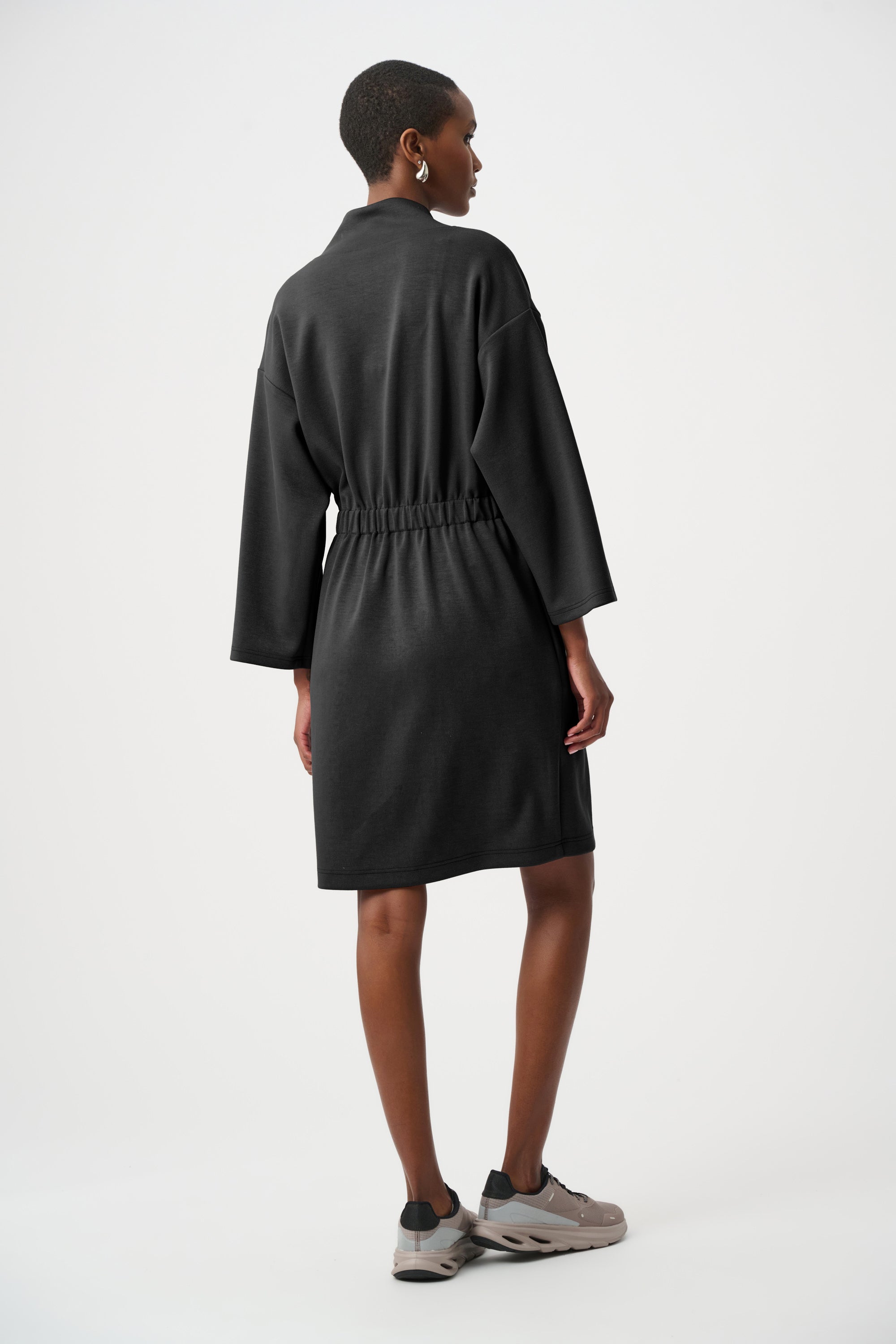 Scuba Jersey Dress With Front Zipper (263605)