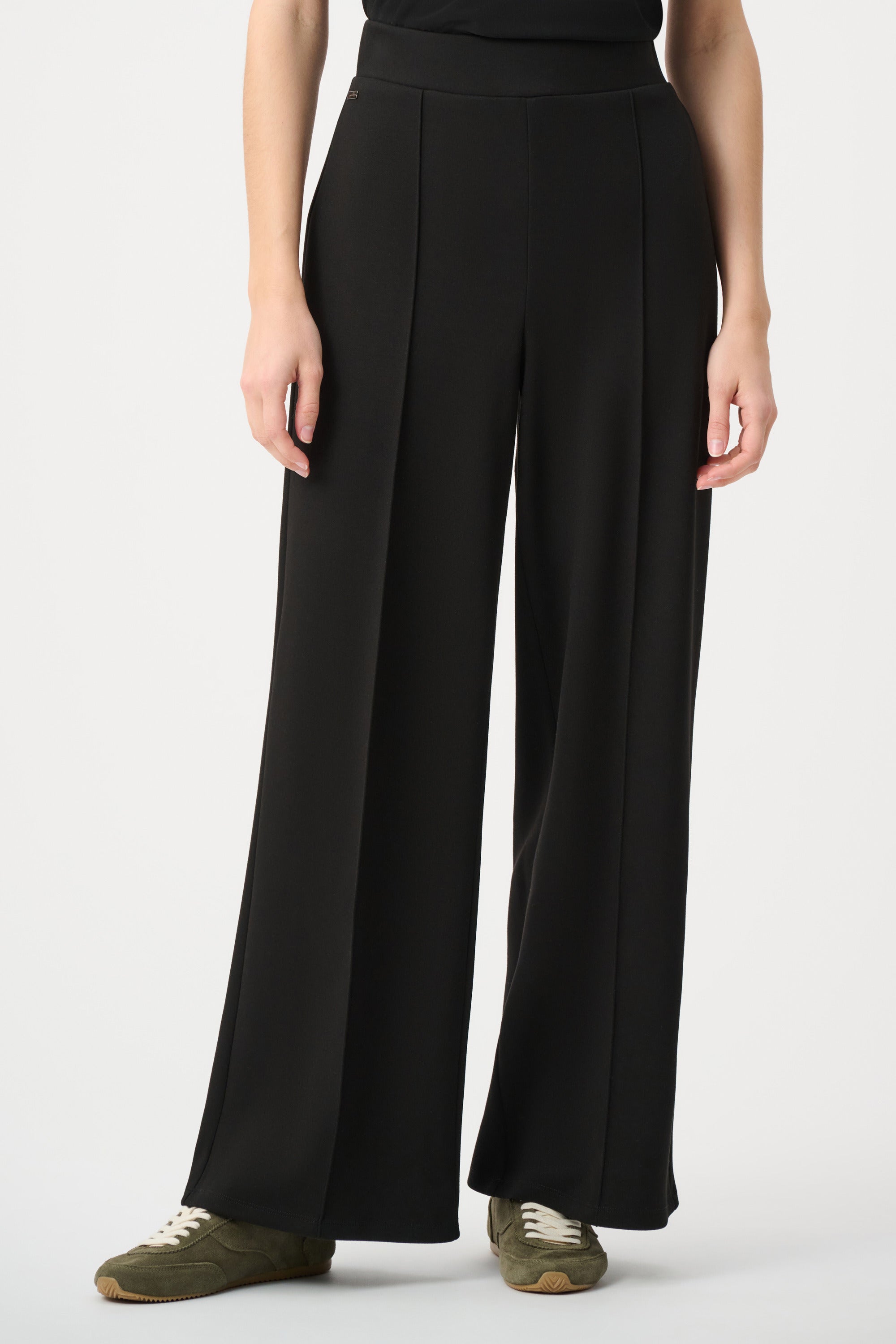 Scuba Jersey Wide Leg Pull-On Pants (263612)