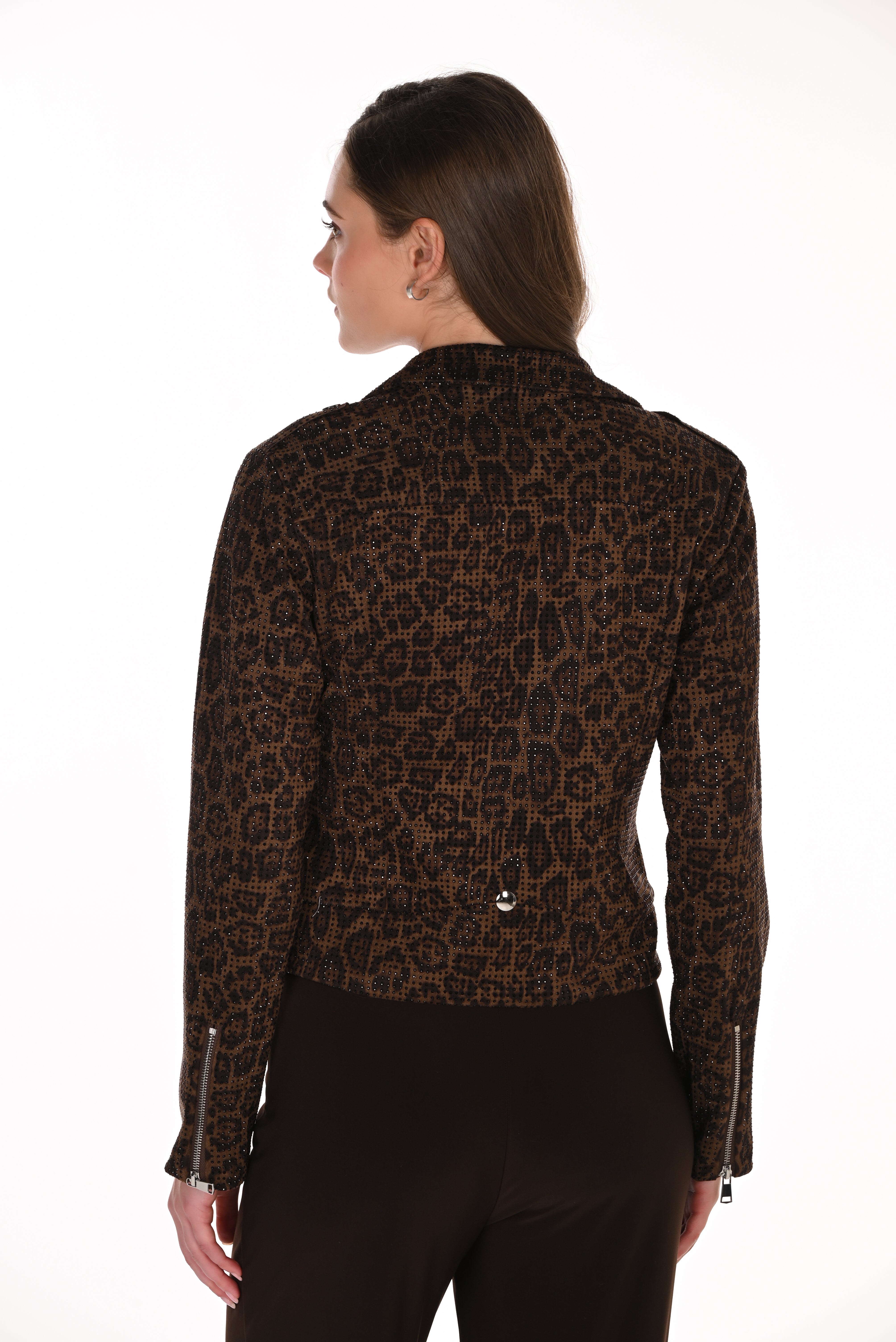 Animal Print Moto Jacket (263702)
