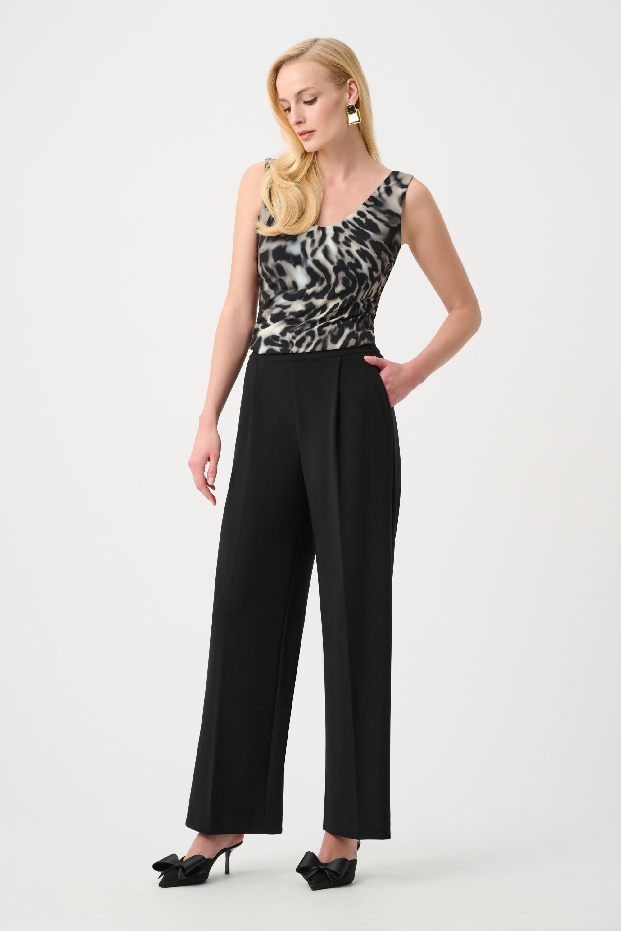 Silky Knit Wide Leg Pull-On Pants (263716)