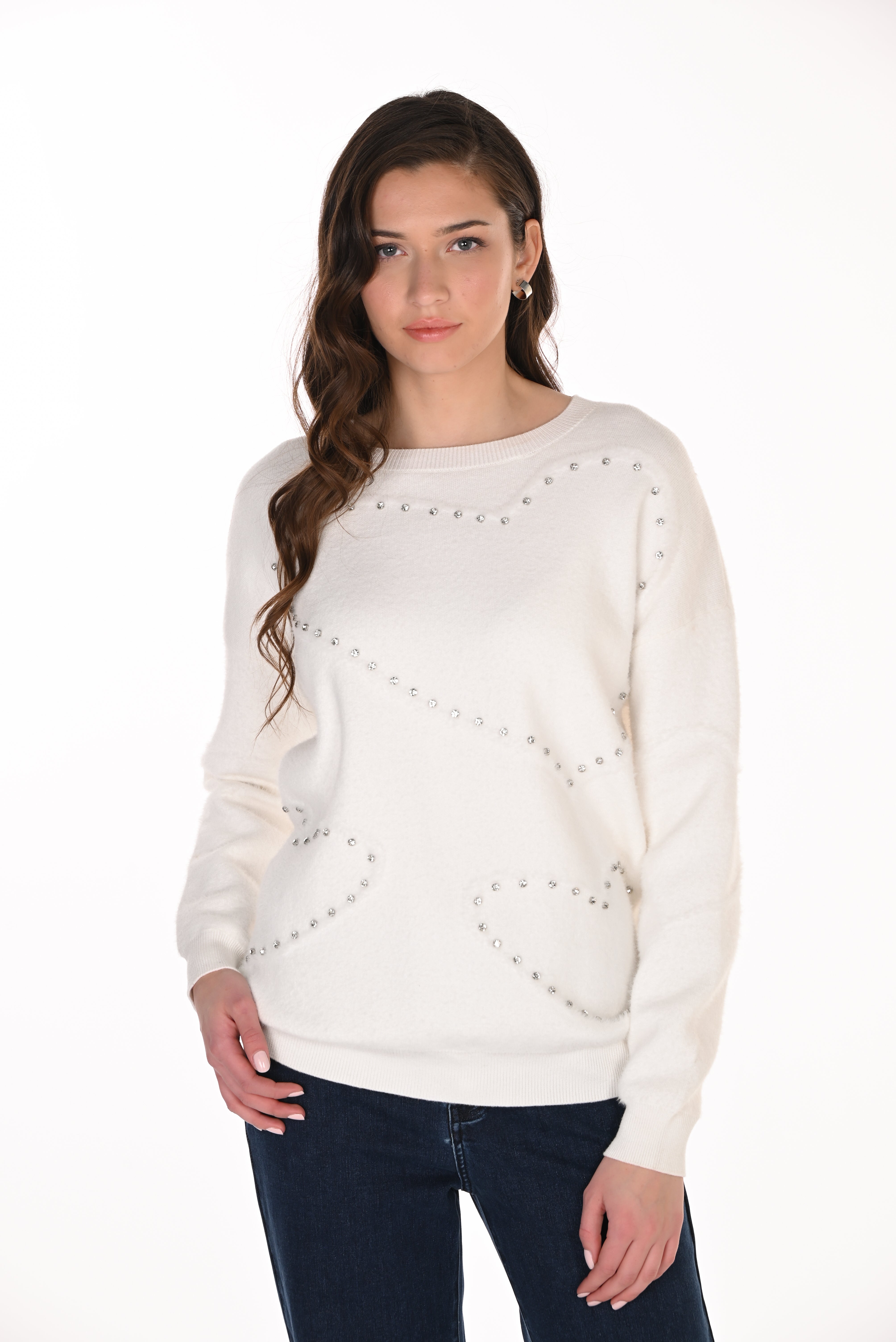 Embellished Heart Sweater