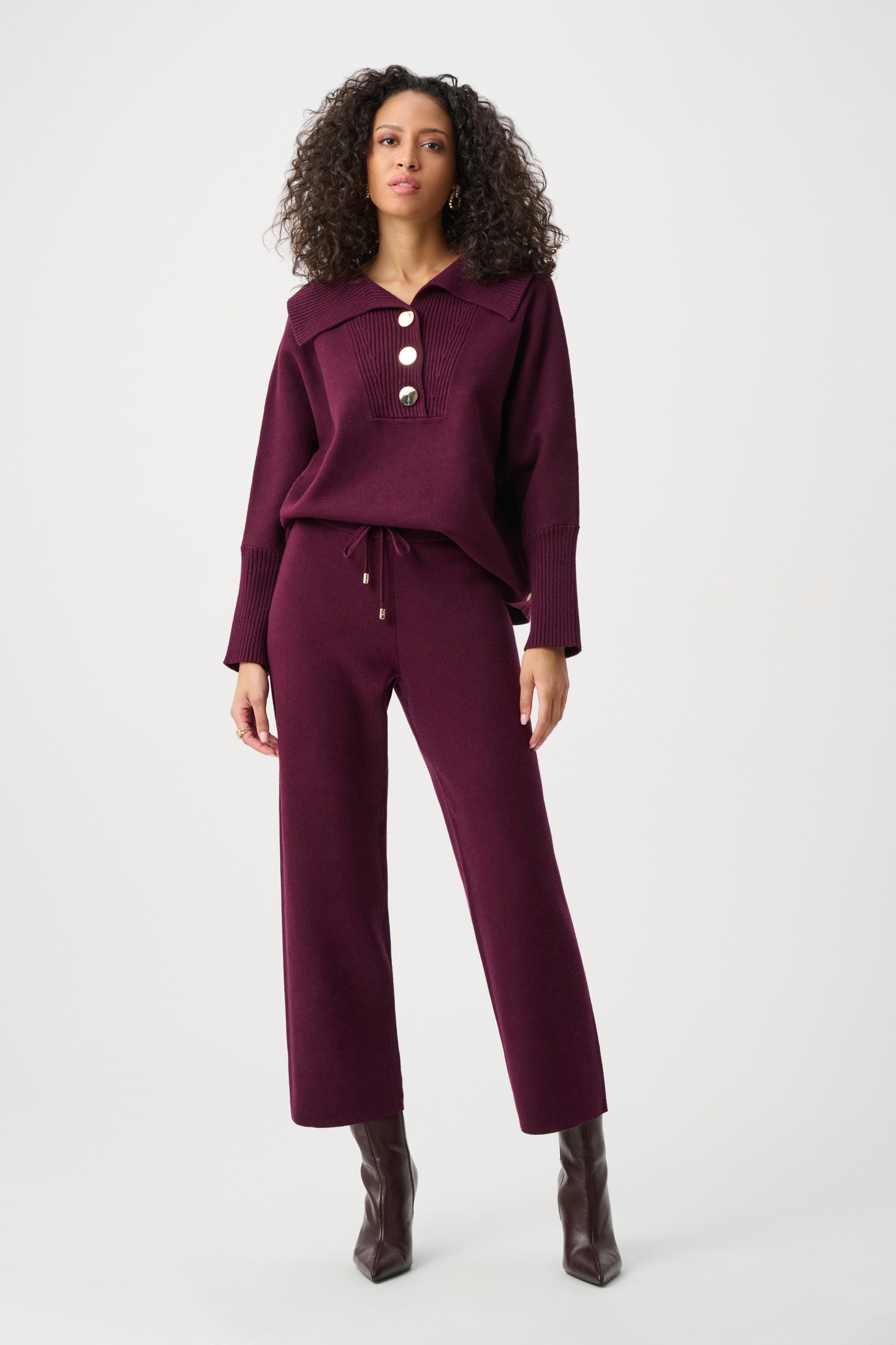Brushed Viscose And Nylon Knit Pull-On Pants (263934)