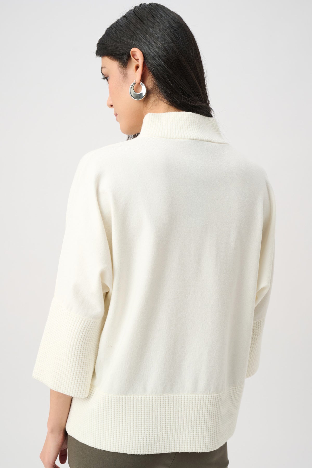 Brushed Viscose And Nylon Funnel-Neck Sweater (263937)
