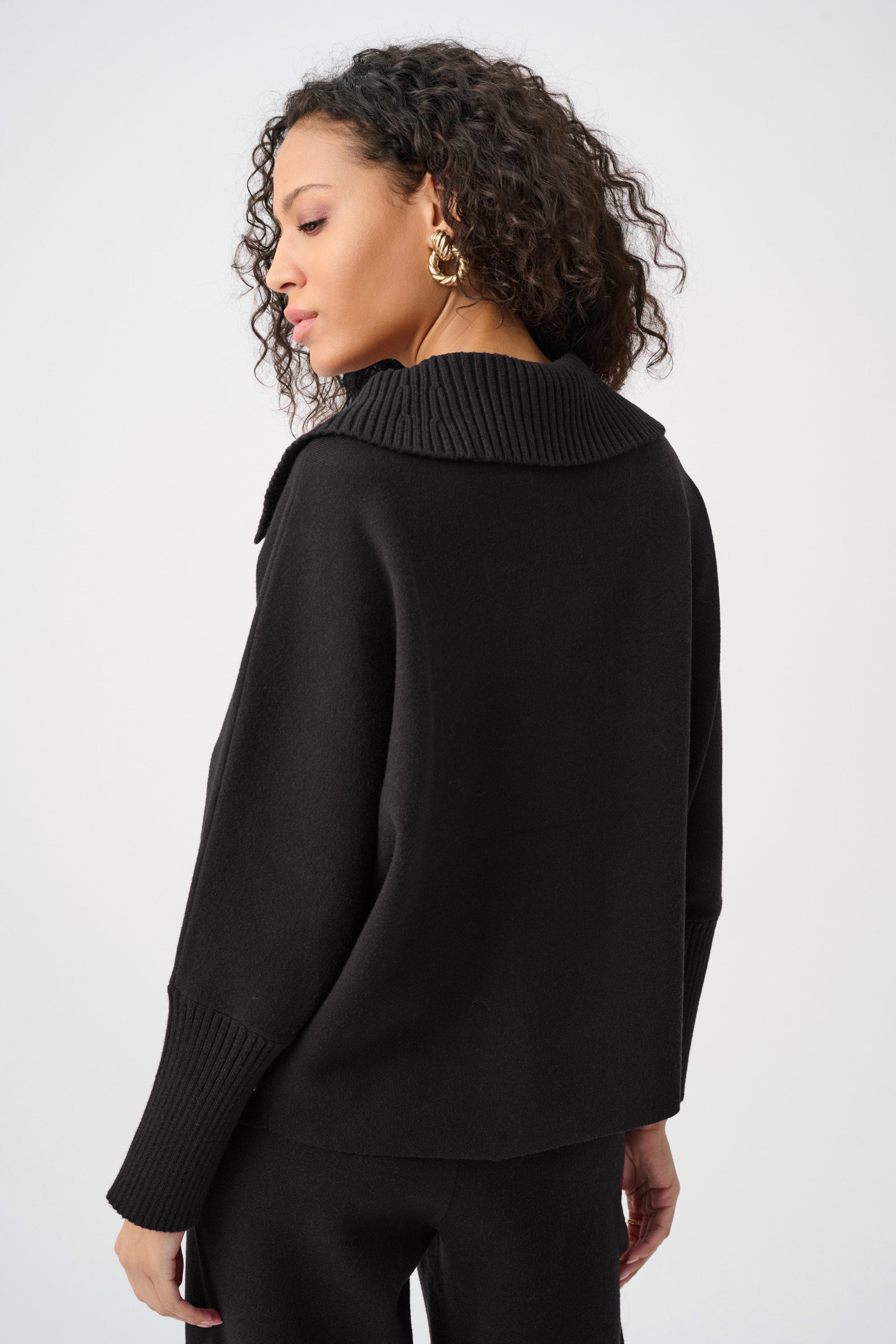 Brushed Viscose And Nylon Shawl-Neck Sweater (263938)