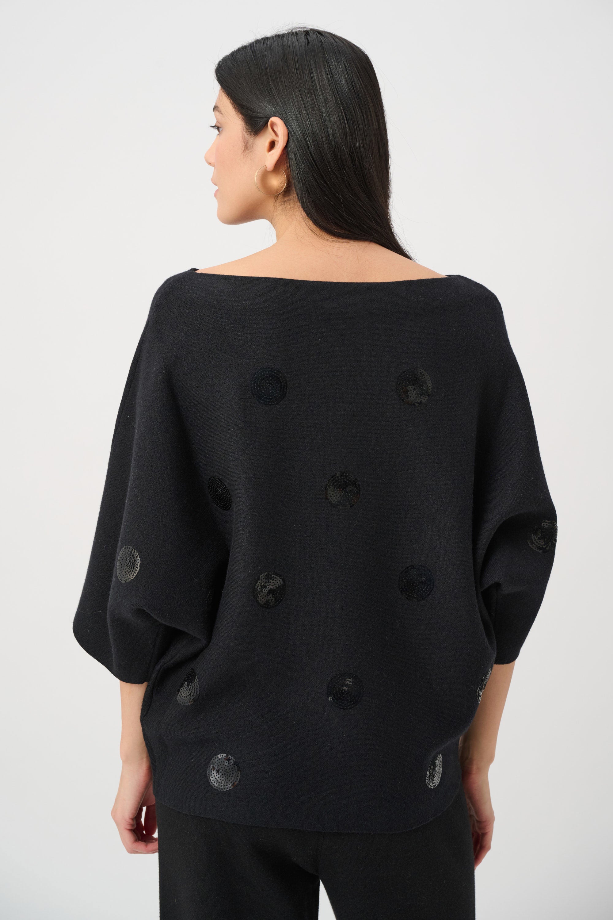 Brushed Viscose And Nylon Boxy Embroidered Sweater (263942)
