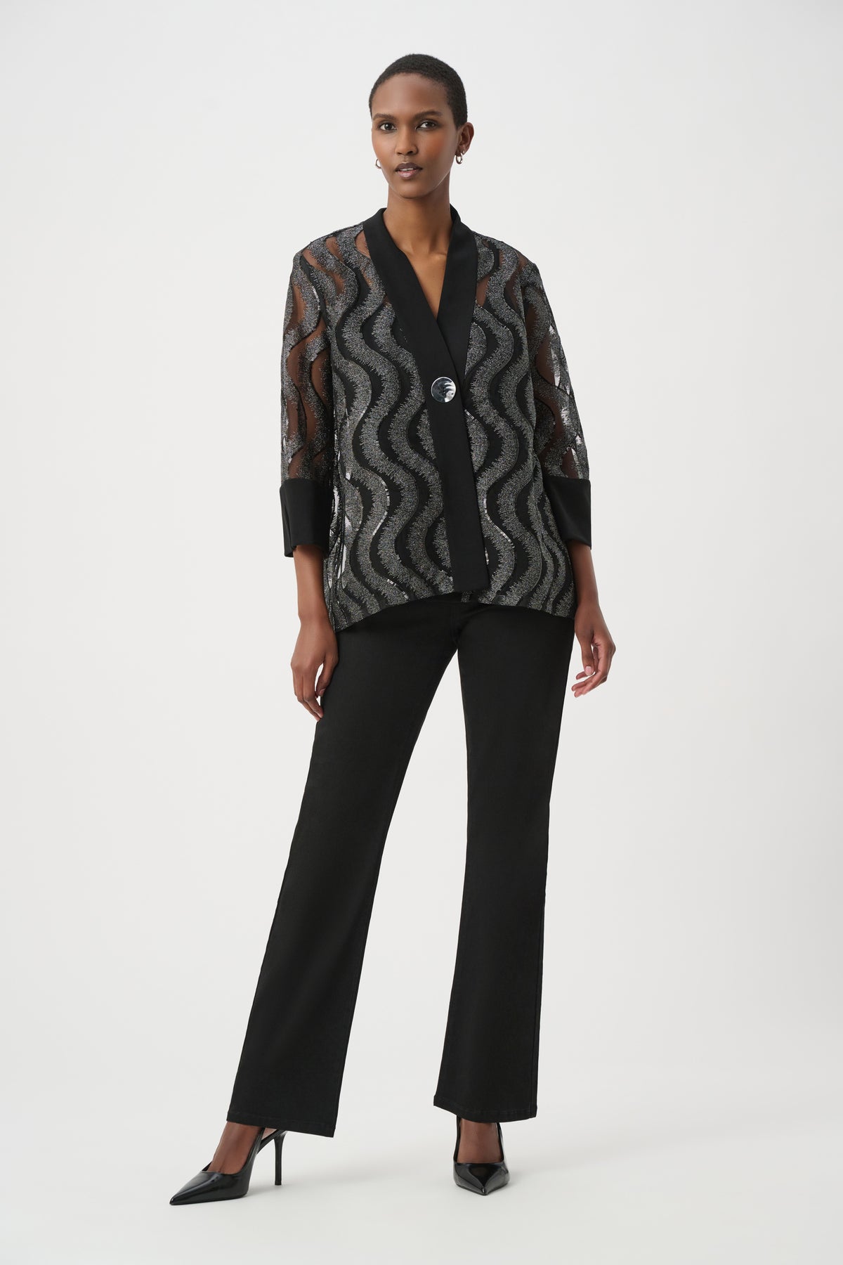 Sequin Embroidered Swing Jacket (JR1171)