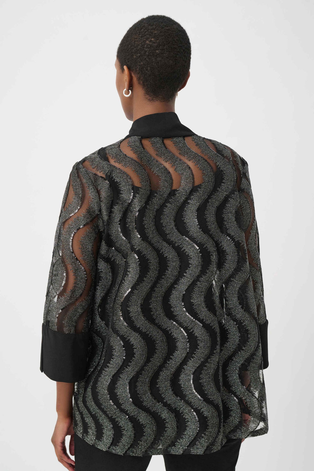 Sequin Embroidered Swing Jacket (JR1171)